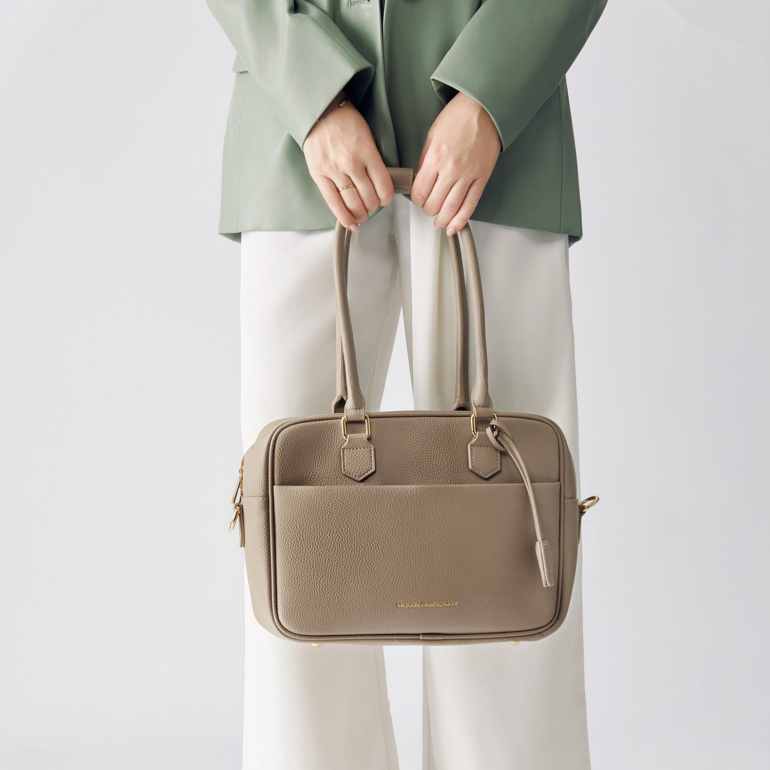 Business &amp; notebook handbag Margaret small nude 