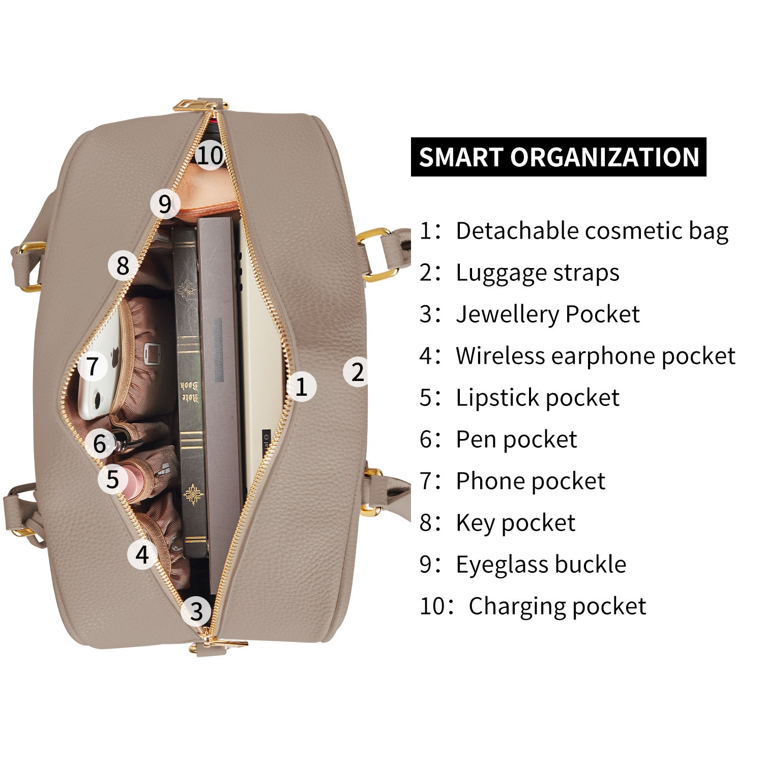 new work bag Margaret small nude business bag