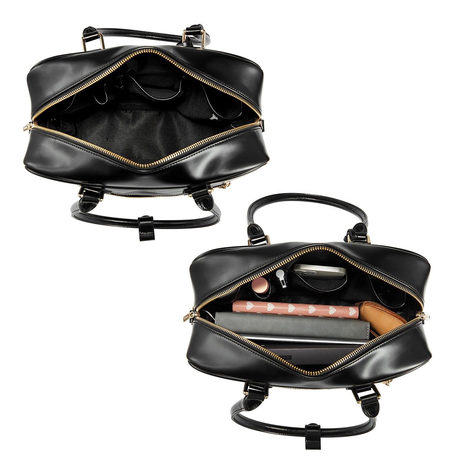 Business & notebook handbag Margaret small black – Victoria Hyde