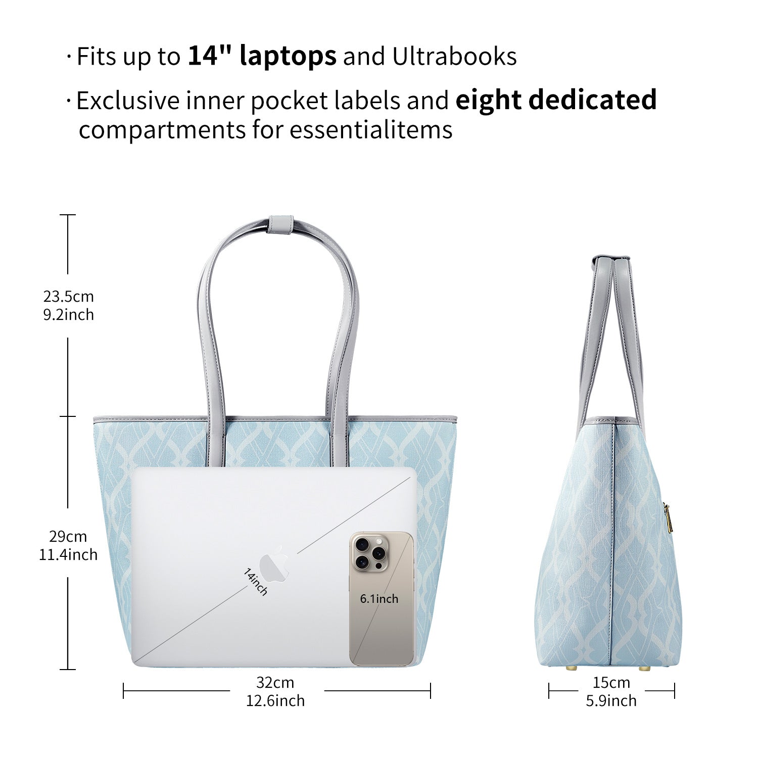 new work bag yoana blue laptop bag