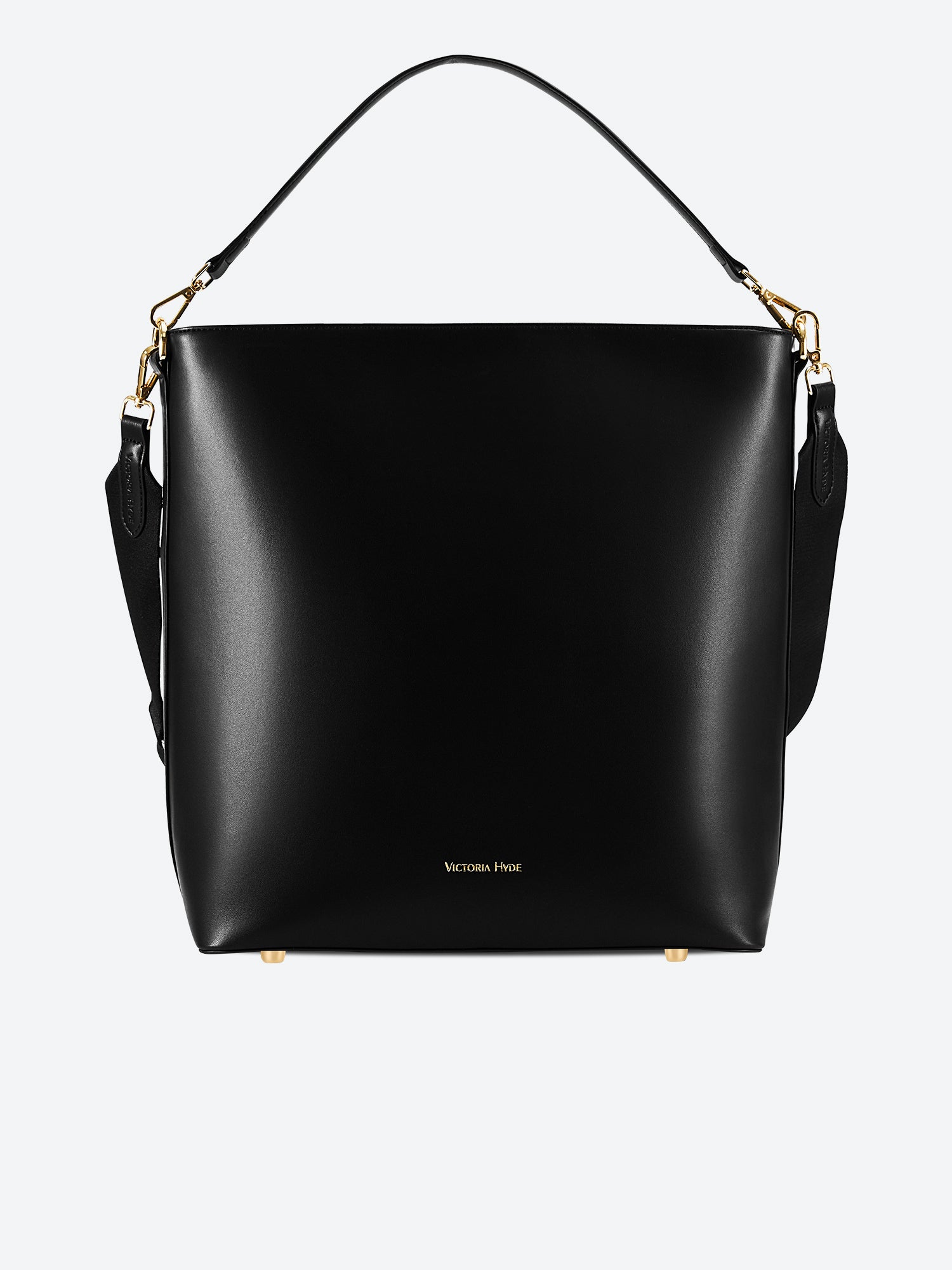Victoria Hyde Kloey large black work bag – minimalist vegan microfiber leather tote, 13" laptop compartment, water-resistant, silk lining, 27x33x16 cm.