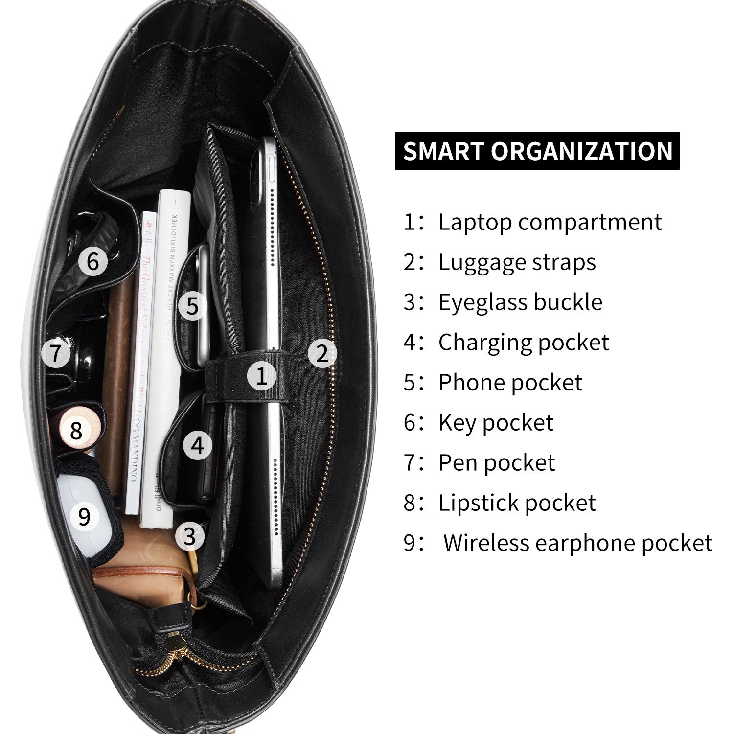 new_work_bag Kloey black business bag