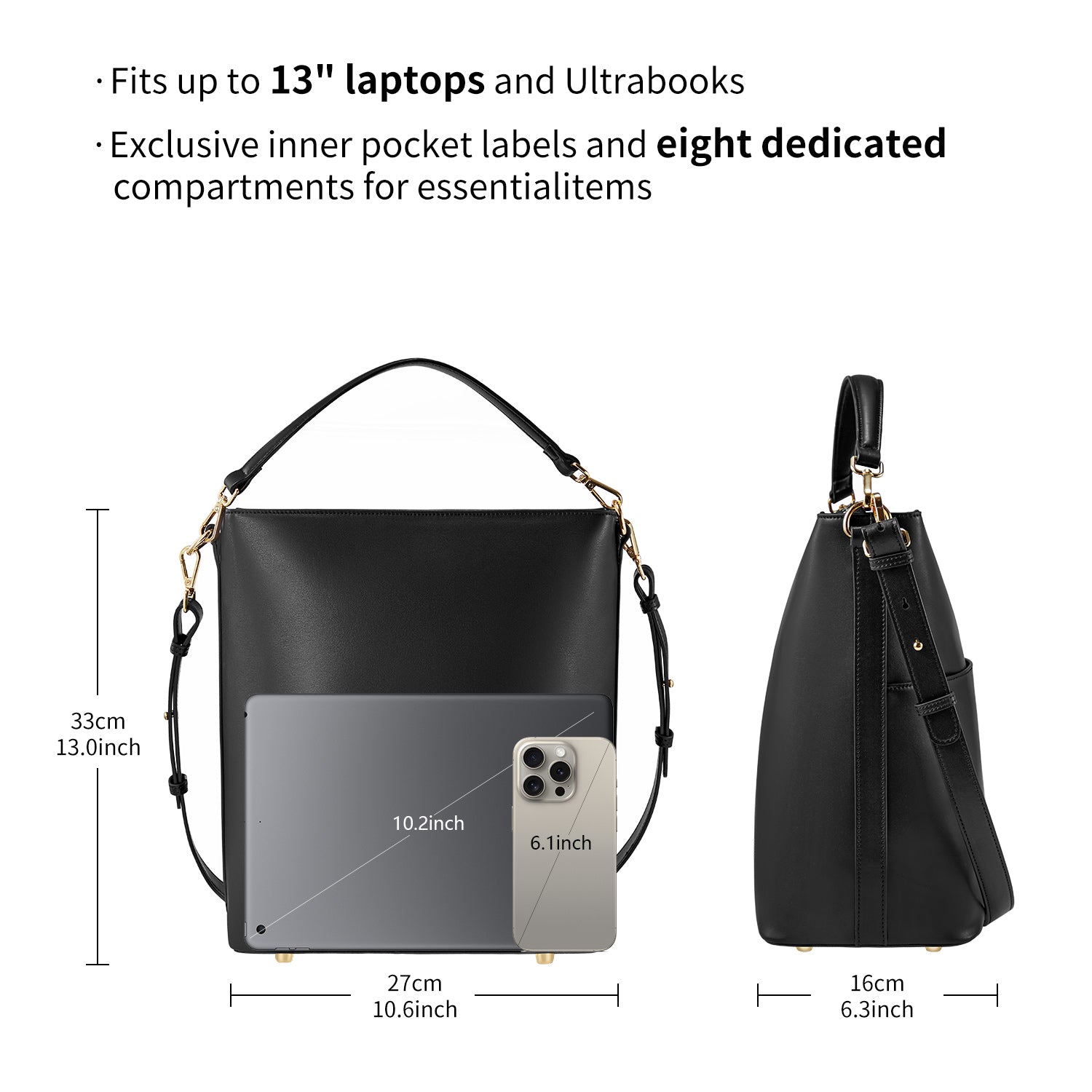 new_work_bag Kloey black business bag