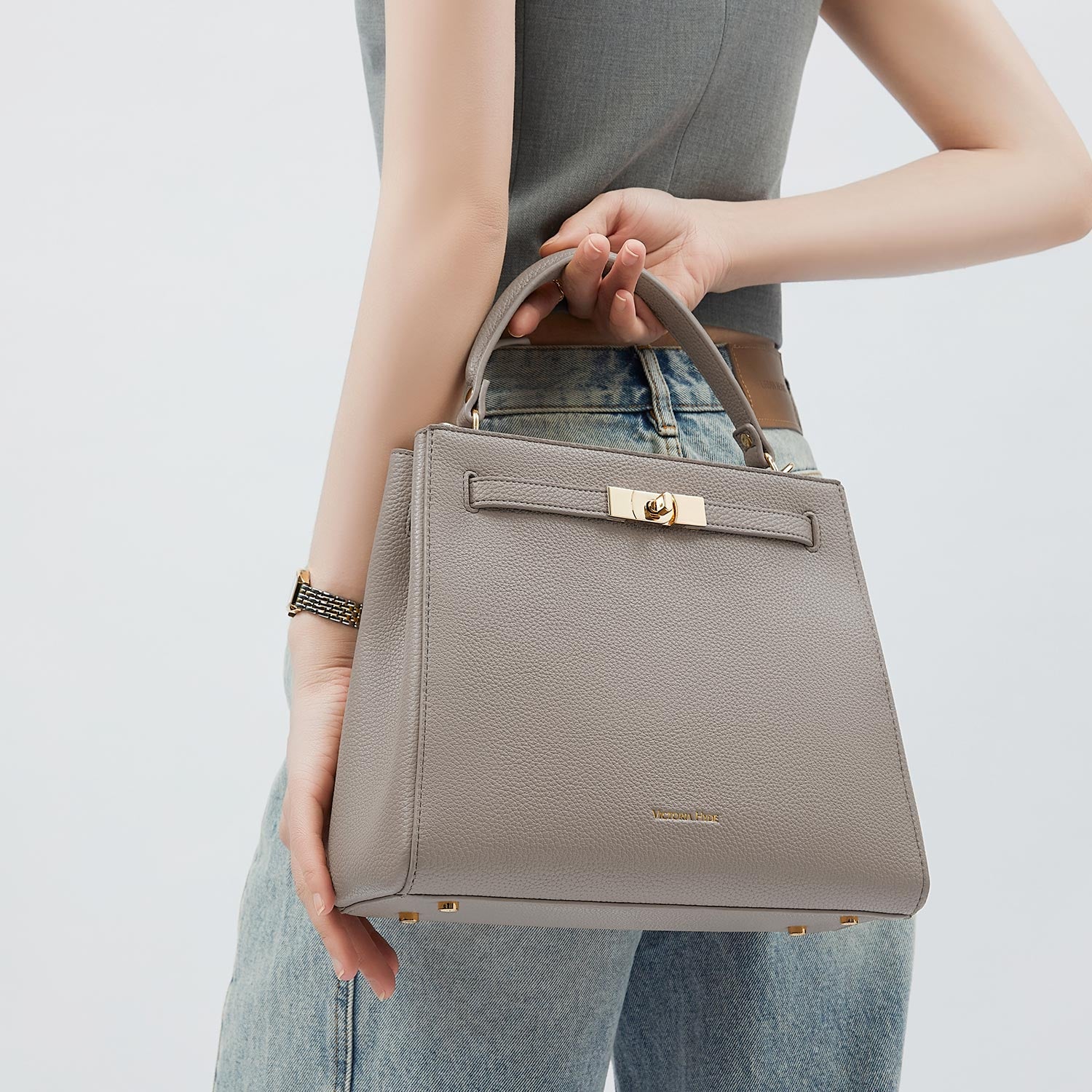 Handbag Victoria III in Nude