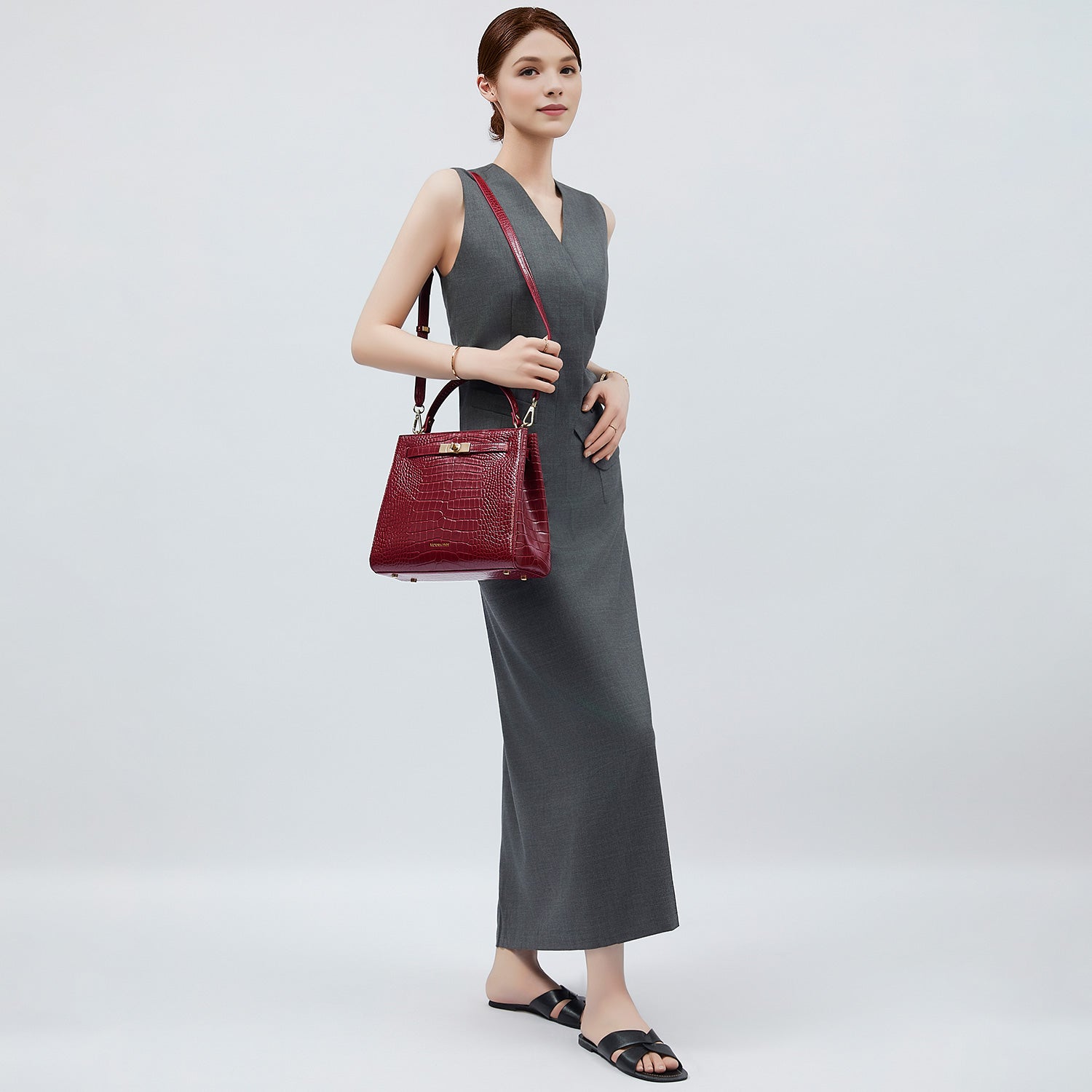 Handbag Victoria III in red