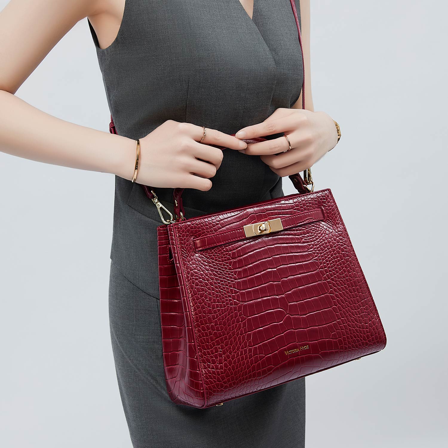 Handbag Victoria III in red