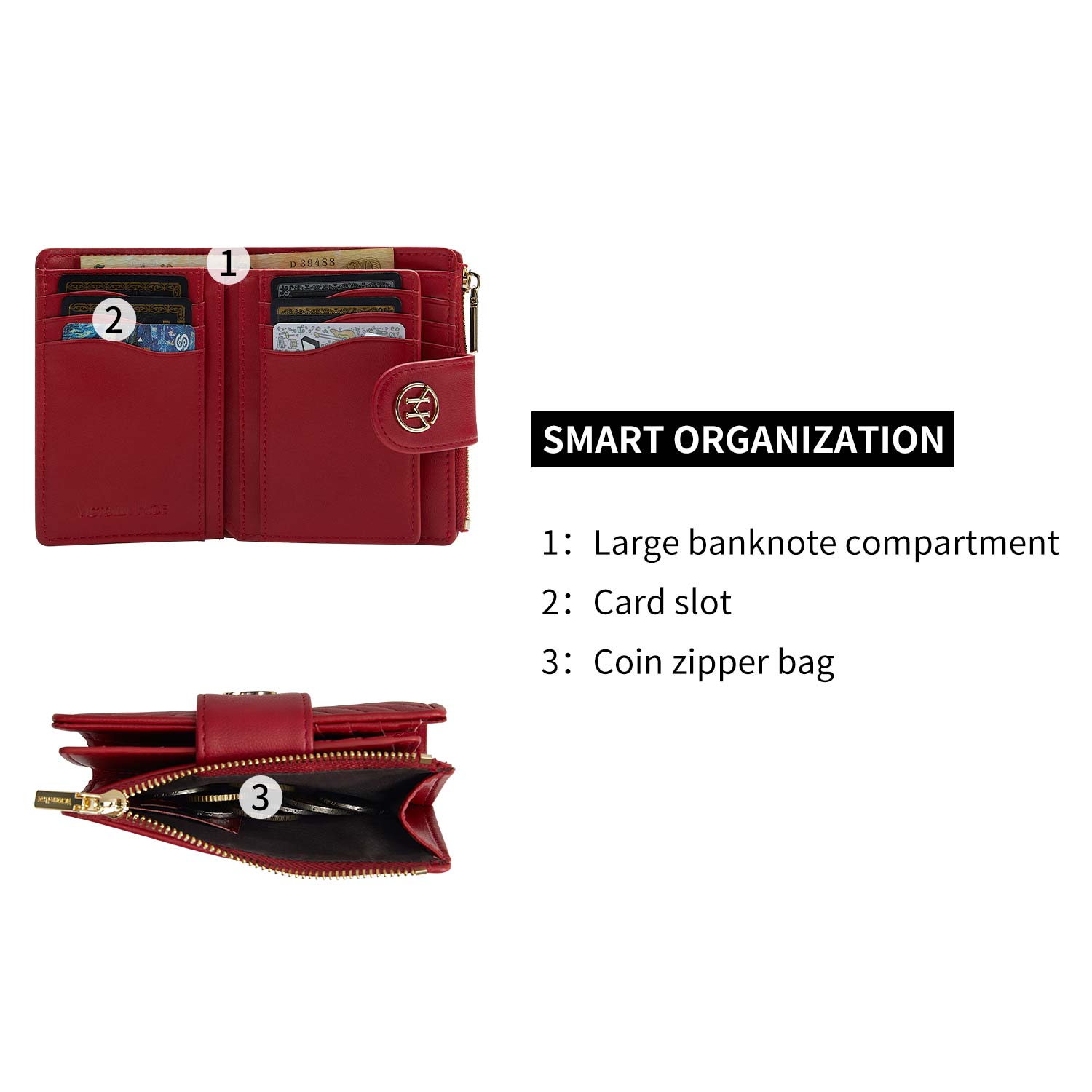 Rosi wallet in cherry red