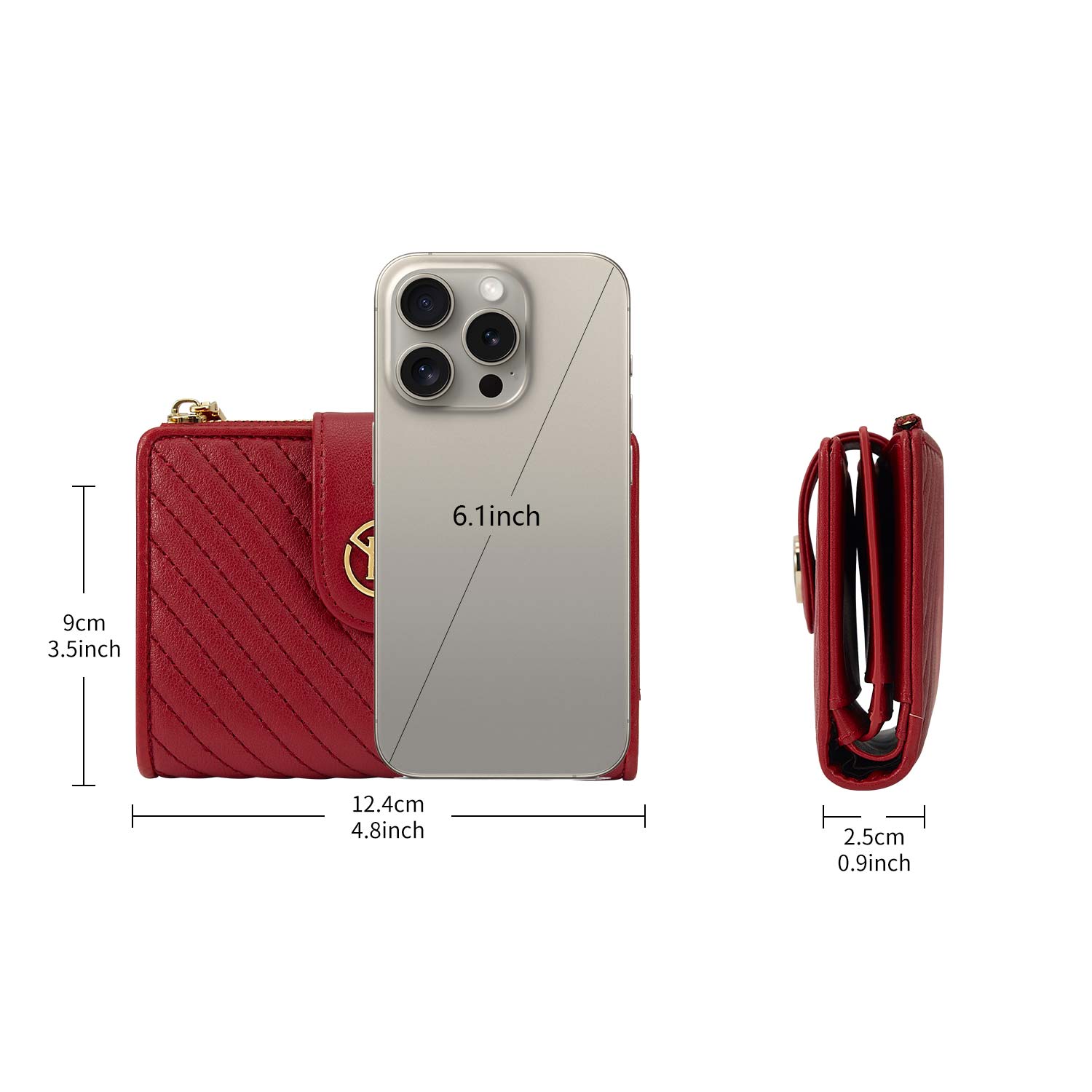 Rosi wallet in cherry red