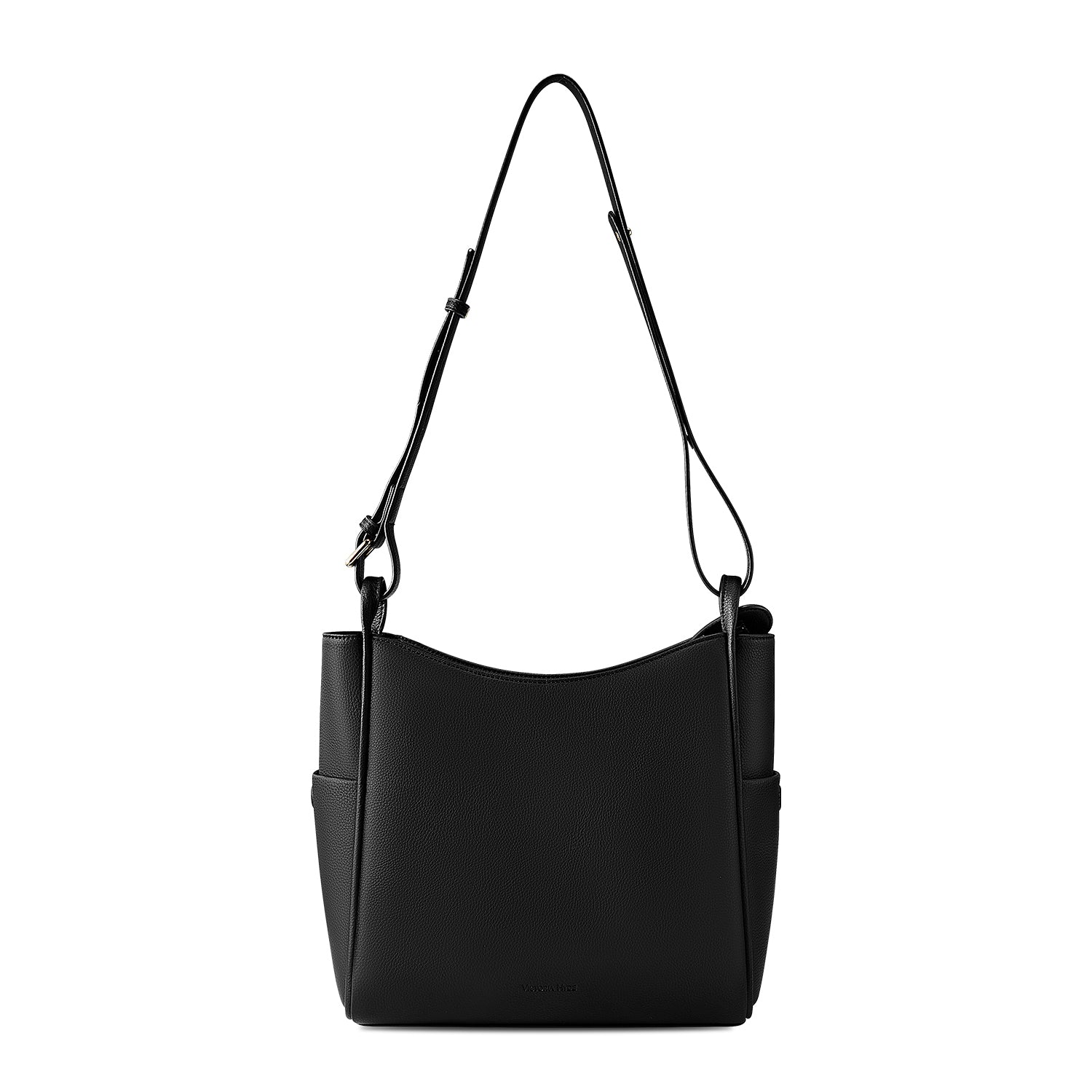 new work bag Olivia black business bag-Victoria Hyde Olivia black new work bag – microfiber leather, water-repellent, vegan, 27x30x14 cm, fits 11" tablet, smart organizer, for commuting women.