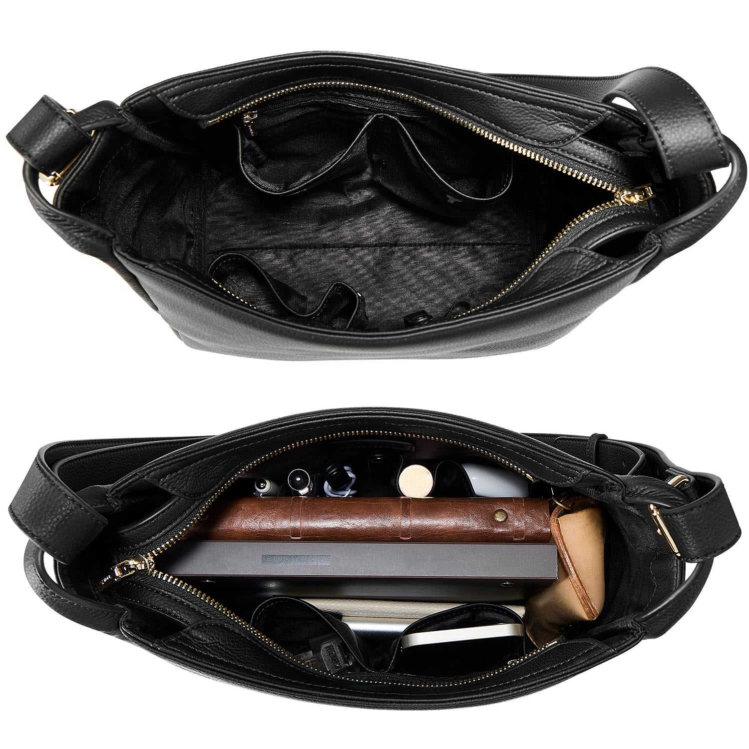 new work bag Olivia black business bag-Victoria Hyde Olivia black new work bag – microfiber leather, water-repellent, vegan, 27x30x14 cm, fits 11" tablet, smart organizer, for commuting women.
