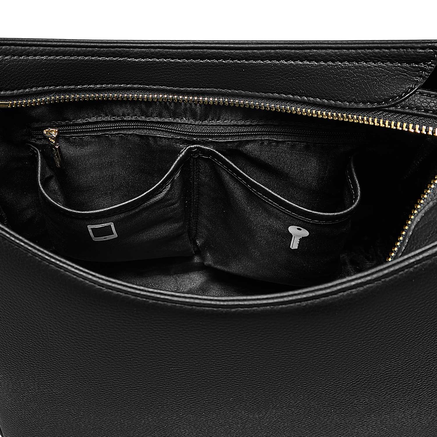 new work bag Olivia black business bag-Victoria Hyde Olivia black new work bag – microfiber leather, water-repellent, vegan, 27x30x14 cm, fits 11" tablet, smart organizer, for commuting women.