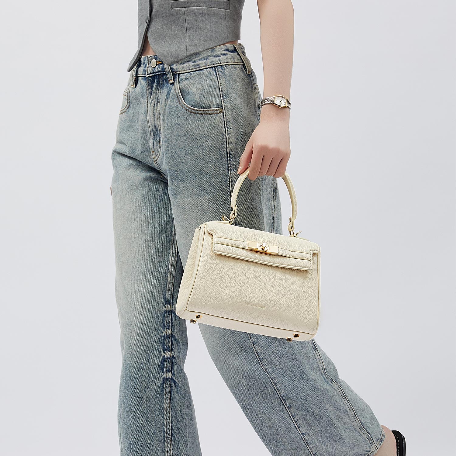 Victoria Small Damenhandtasche in Beige