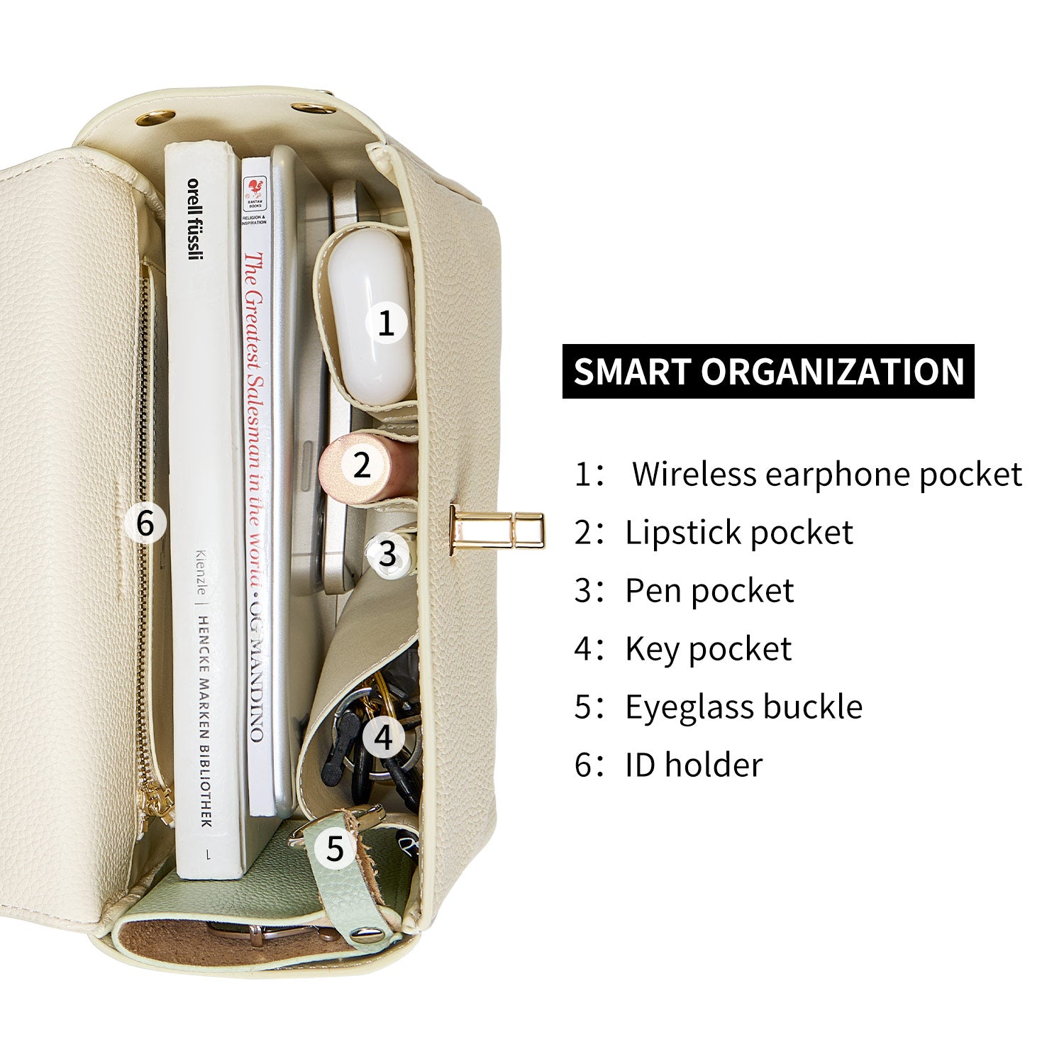 Victoria small white new work bag business bag