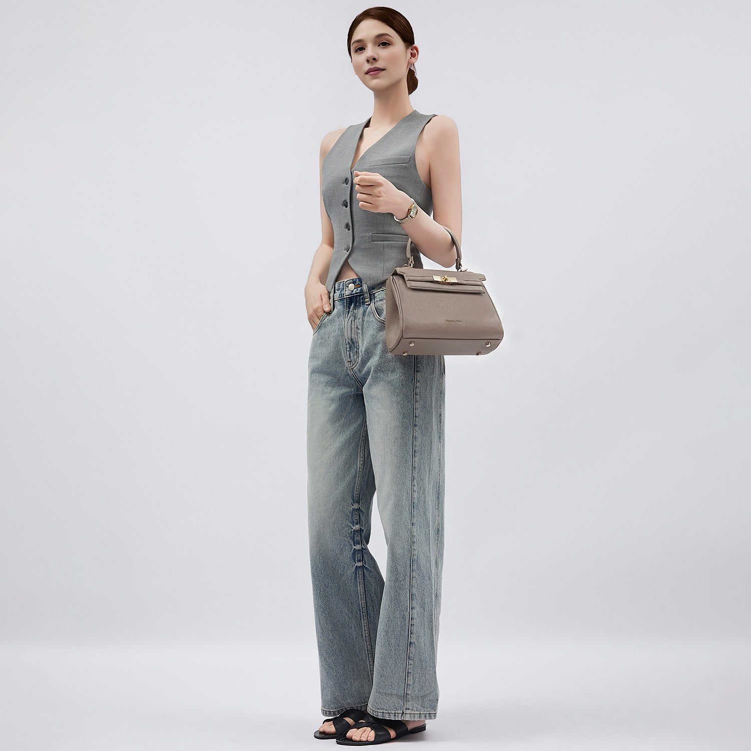 Victoria Small Damenhandtasche in Nude