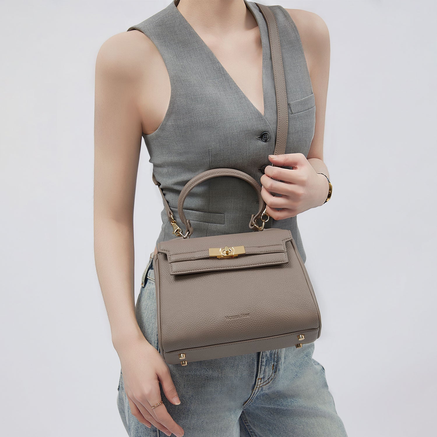 Victoria Small Damenhandtasche in Nude