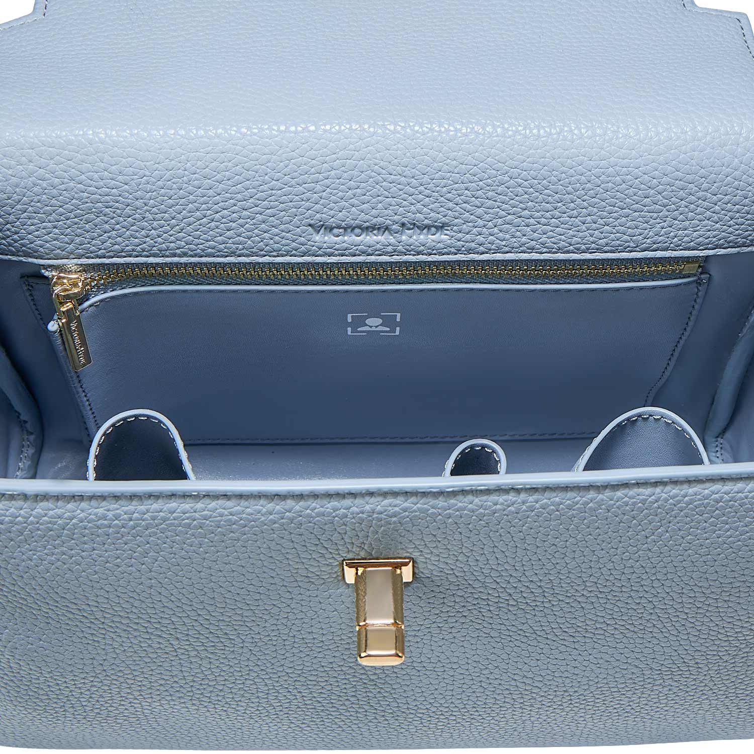 Victoria Hyde London Victoria handbag – structured PU leather work tote with gold hardware, multiple organizer pockets, 24x17x10 cm, for busy professional women.