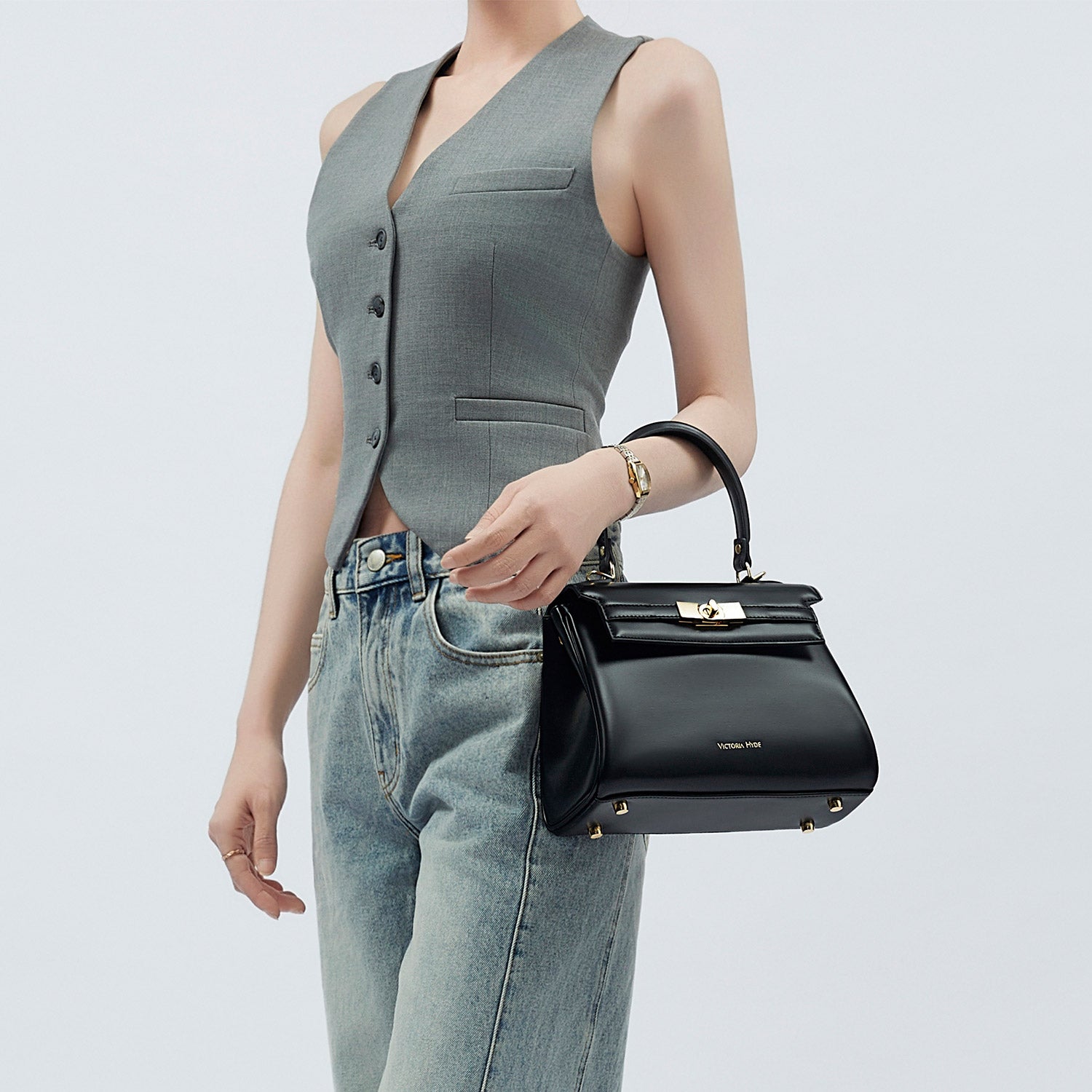Victoria Small ladies&#39; handbag in black