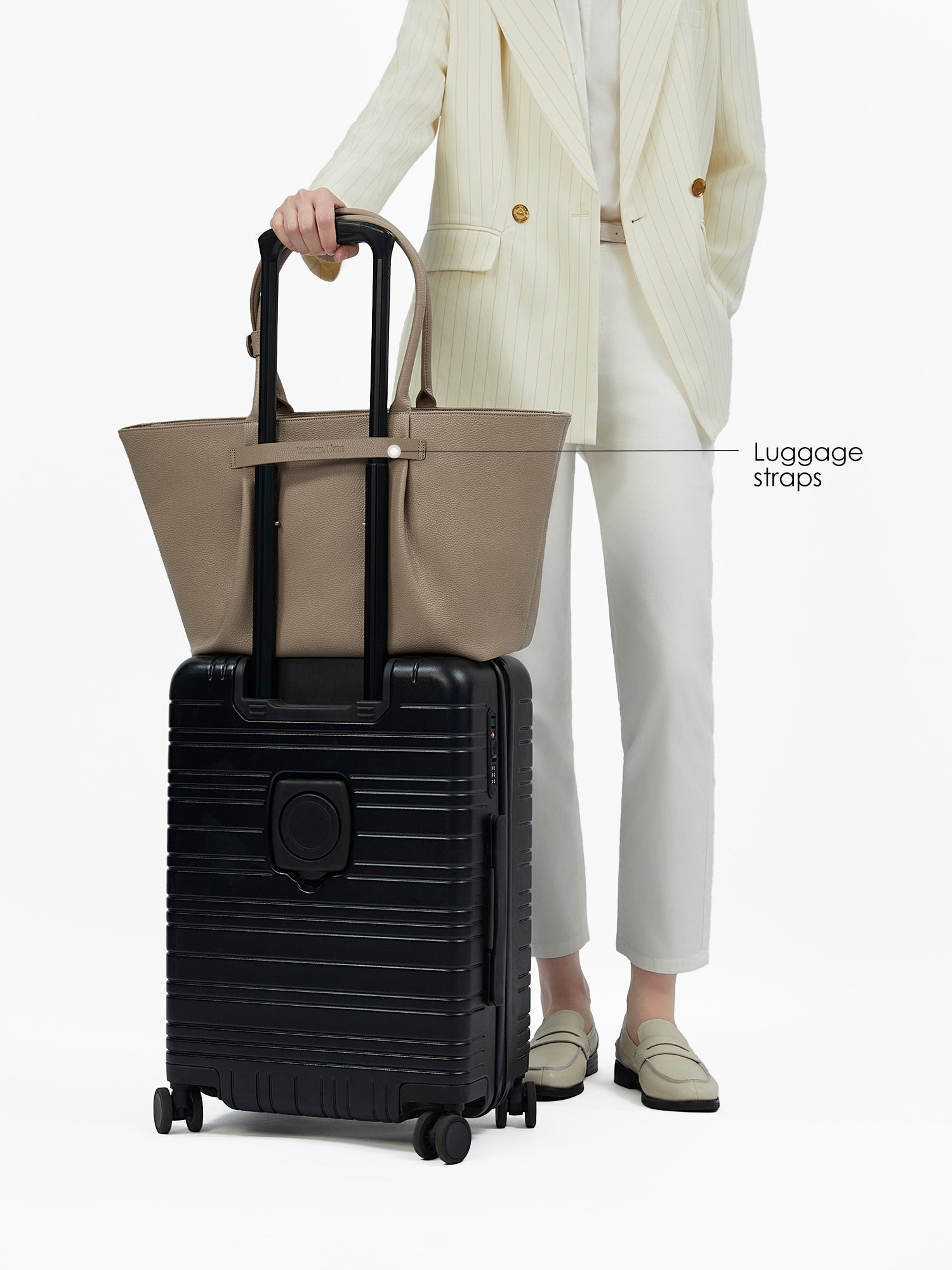 New Work Bag Ada beige modern work bag sustainable tote bag with laptop compartment for women in business