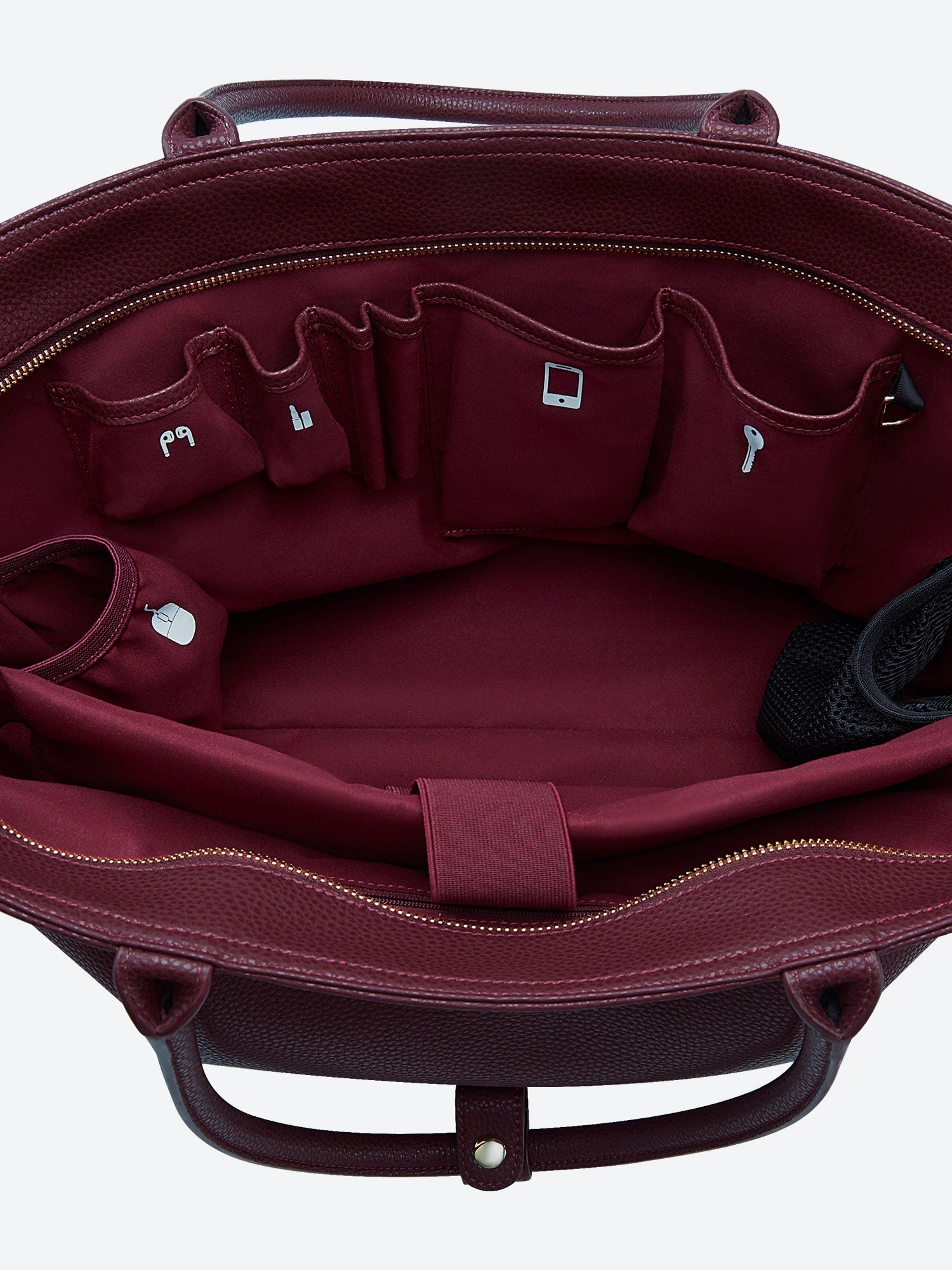 Business Tasche Ada in Rot für Damen, elegante Laptop-Handtasche bis 16 Zoll aus veganem Mikrofaser-Leder für Büro und Geschäftsreisen