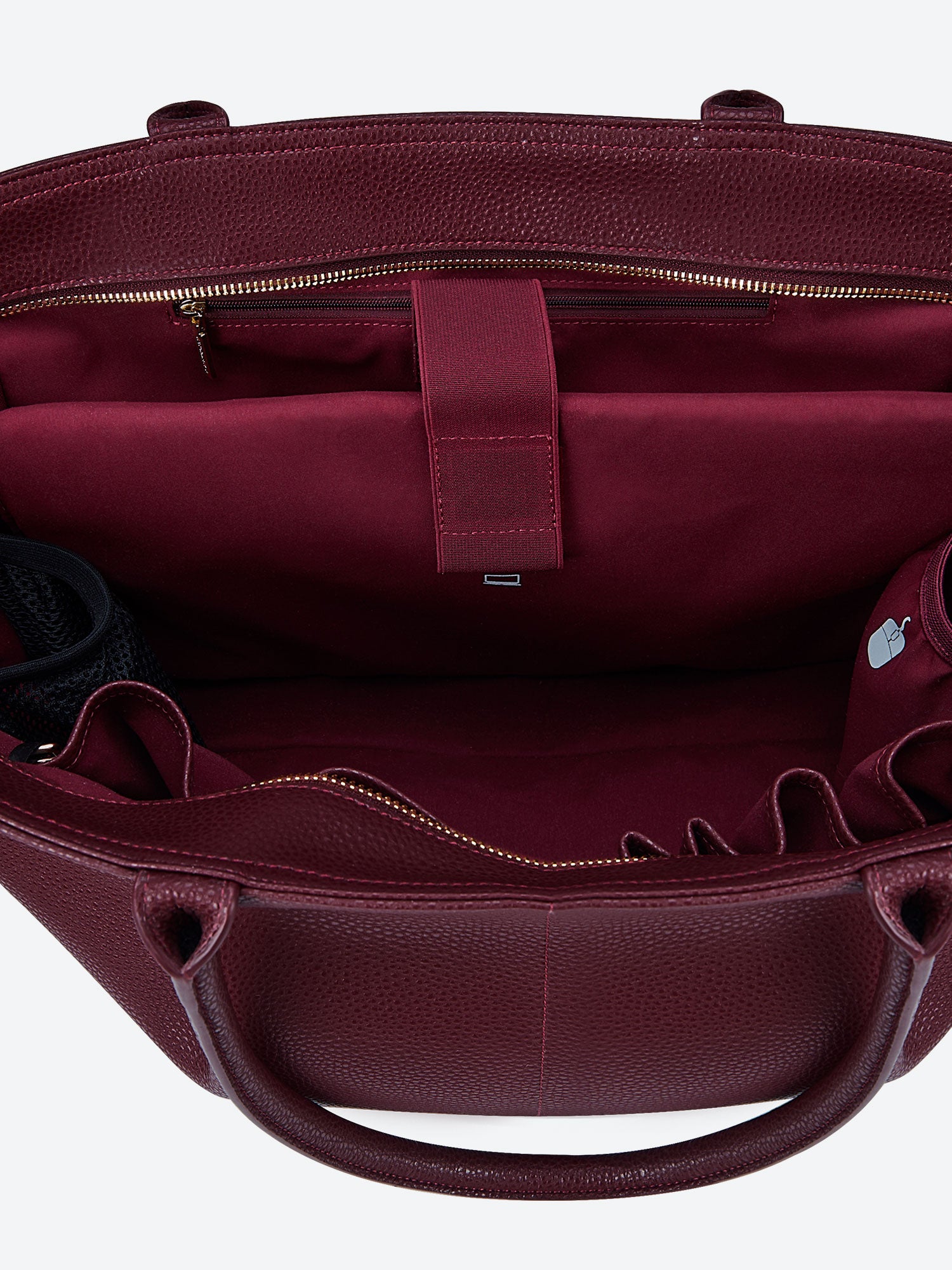 New Work Bag Ada wine red modern work bag sustainable tote bag with laptop compartment for women in business