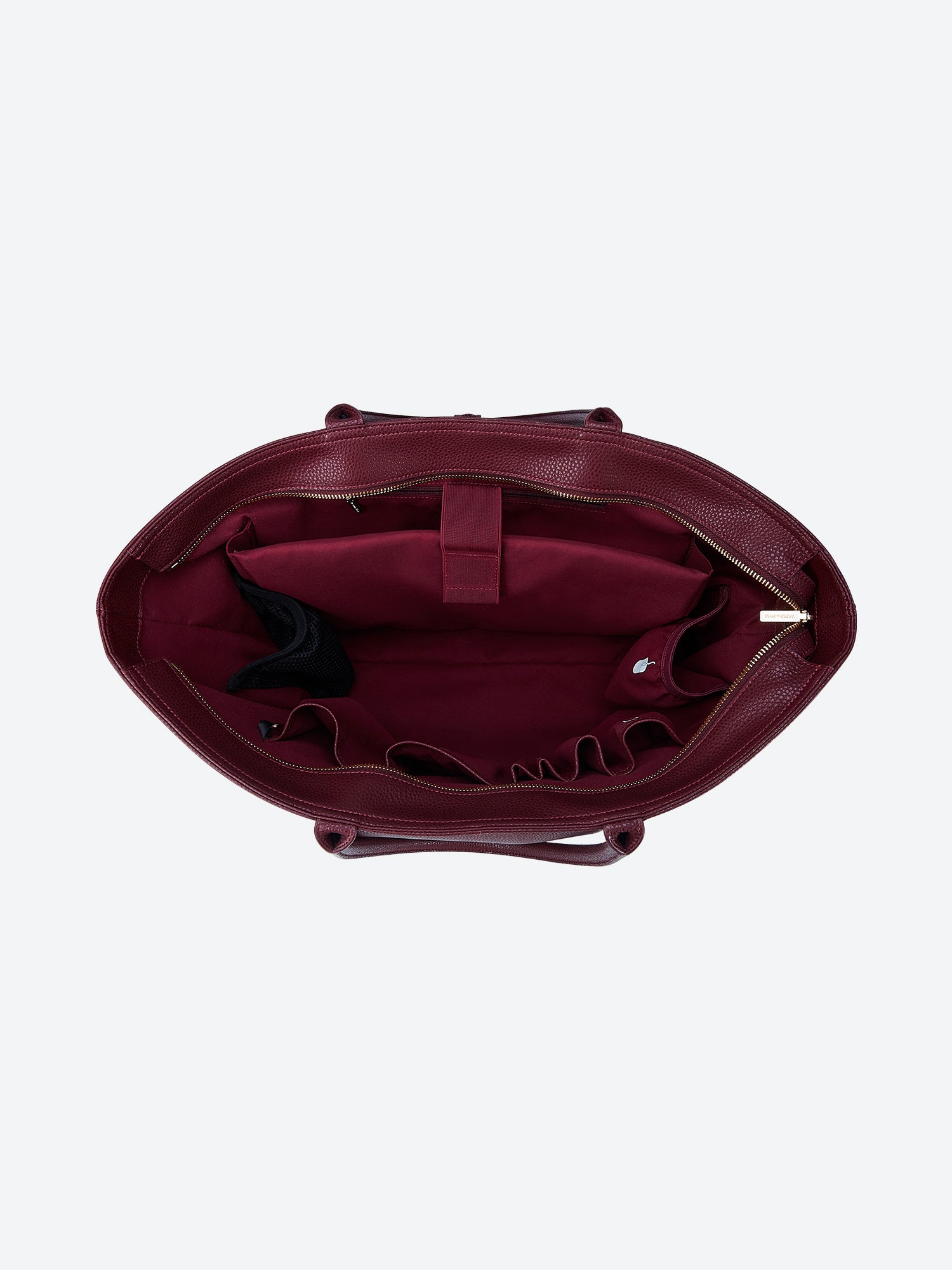 New Work Bag Ada wine red modern work bag sustainable tote bag with laptop compartment for women in business