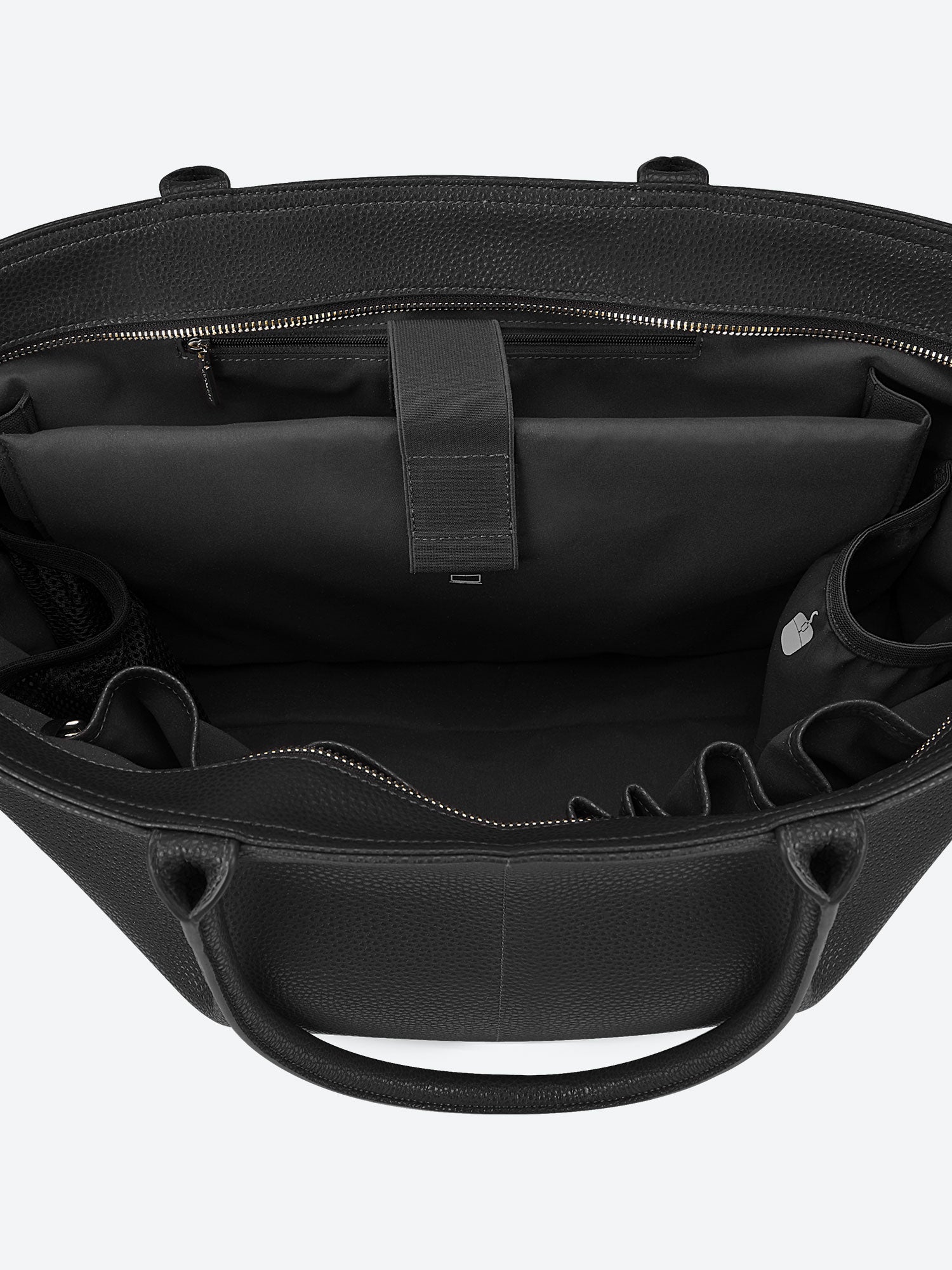 Business-Tasche Ada in Schwarz für Damen, elegante Laptop-Handtasche bis 16 Zoll aus veganem Mikrofaser-Leder für Büro, Meetings und Business-Reisen