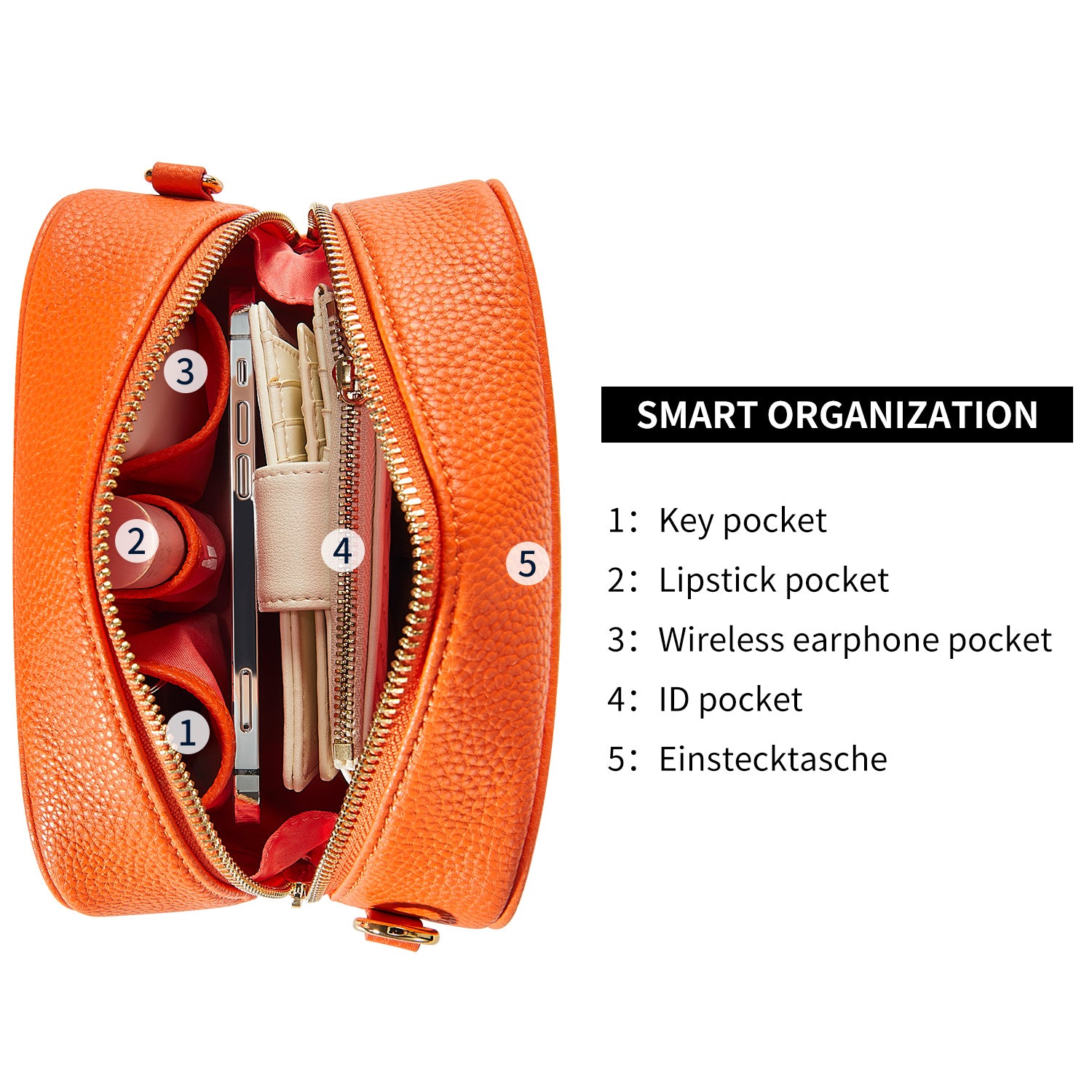 New Work Bag Antonia-Orange for women in business