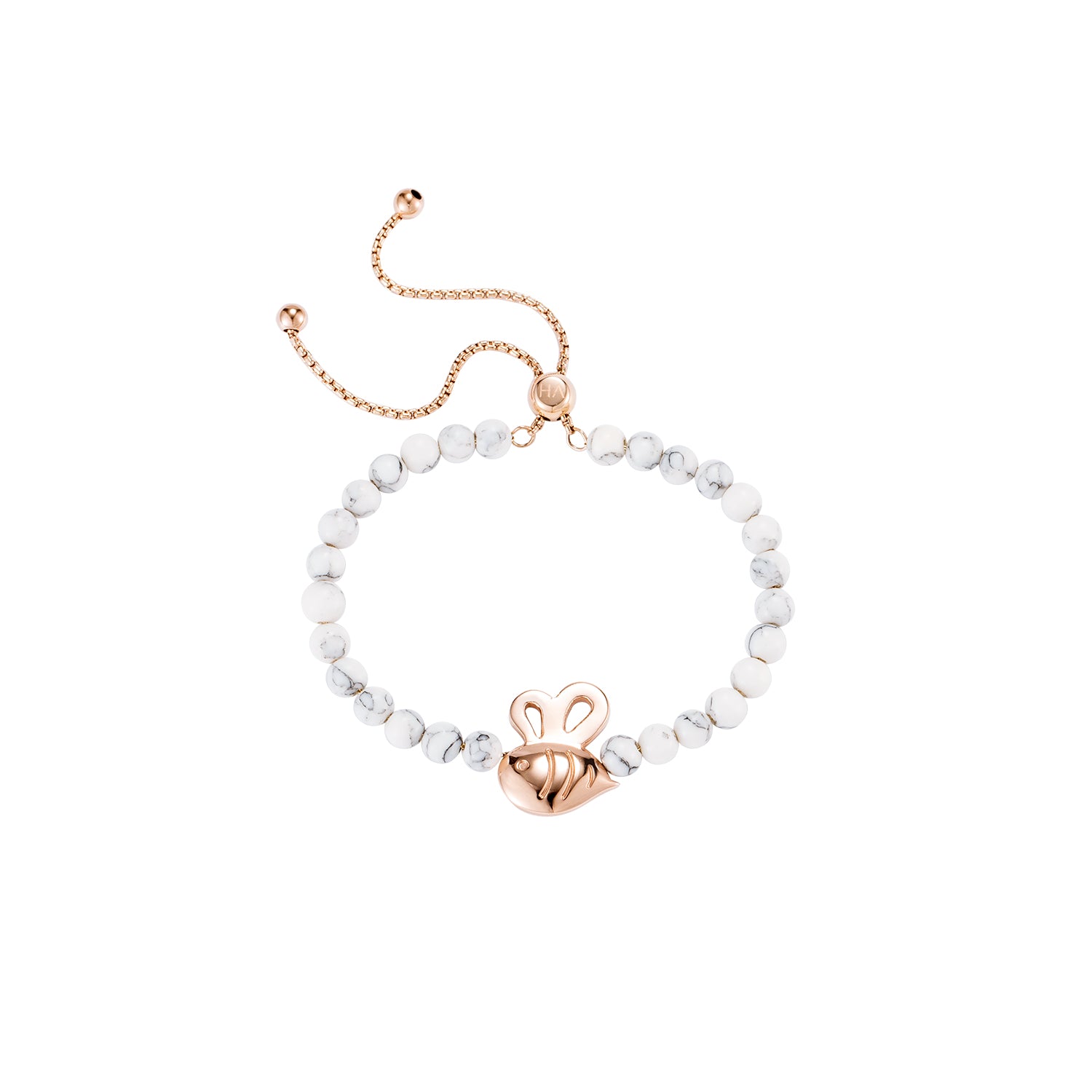 Armband Perivale Bee Marble Roségold