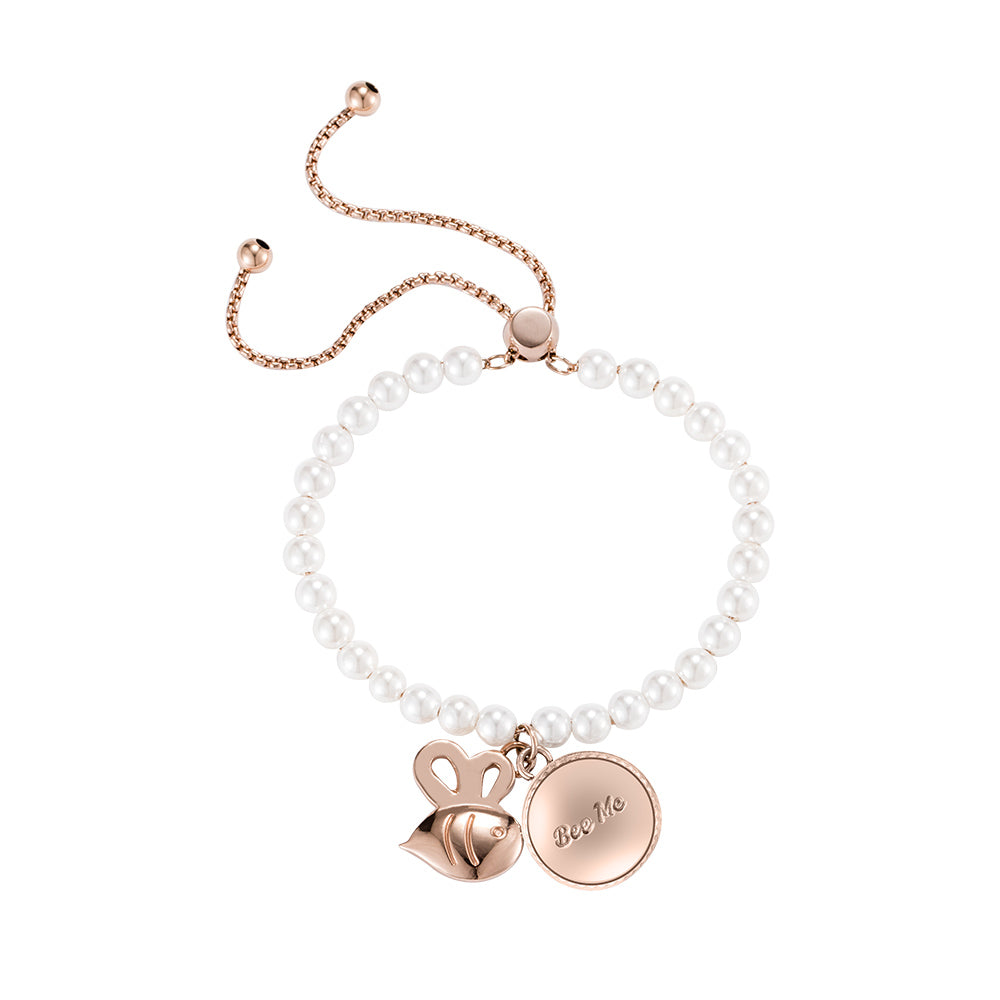 Victoria Hyde, VH80040F, Perivale Bee Pearl, Armband, Schmuck, Rosegold, Vorderansicht