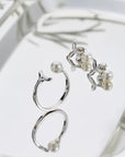 Earrings Mermaid Pearl in Silver