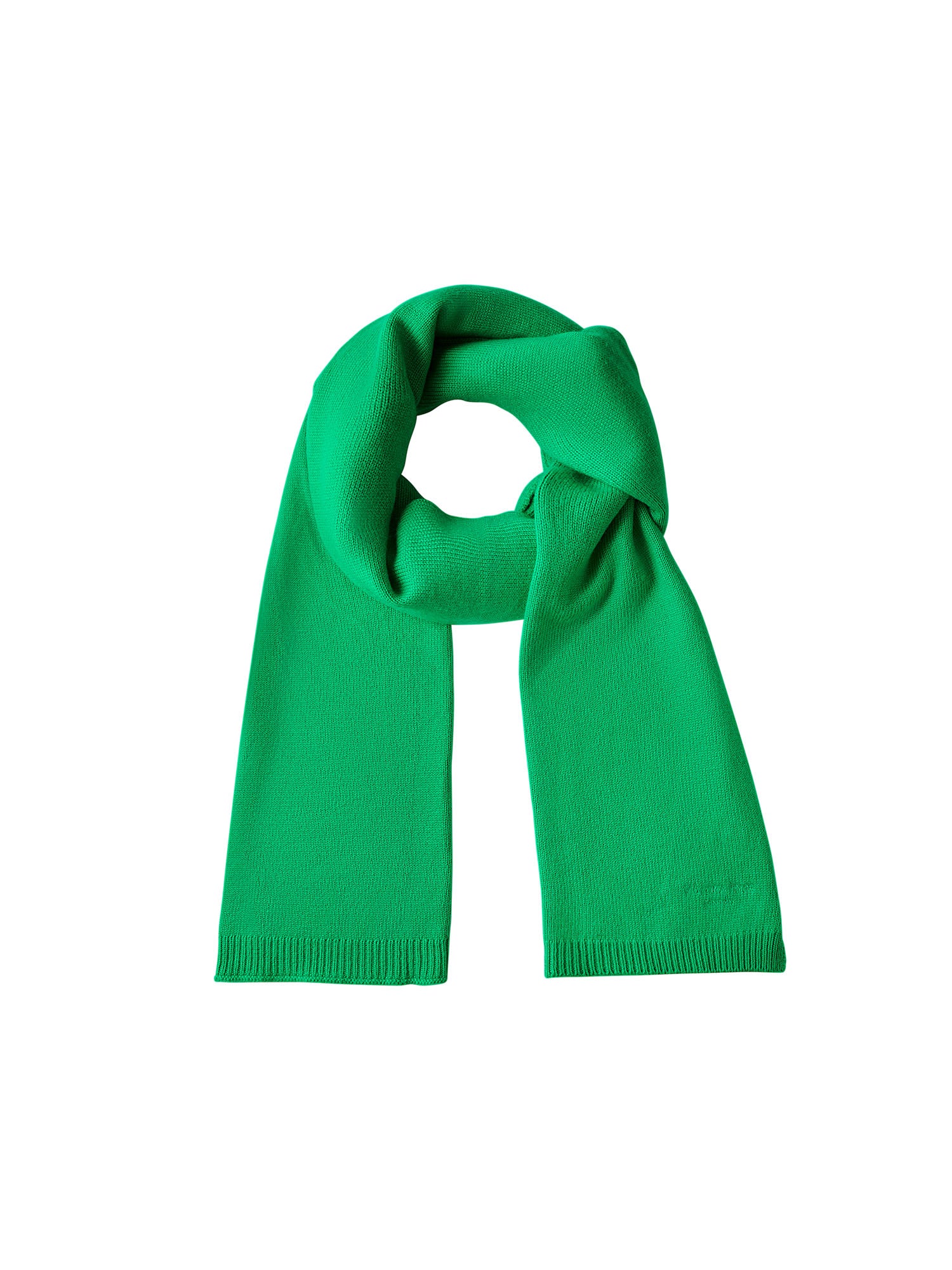 Victoria Hyde "Meta" green scarf, 100% wool, soft and warm. Elegant design, 200 cm x 40 cm. Perfect for everyday or special occasions.