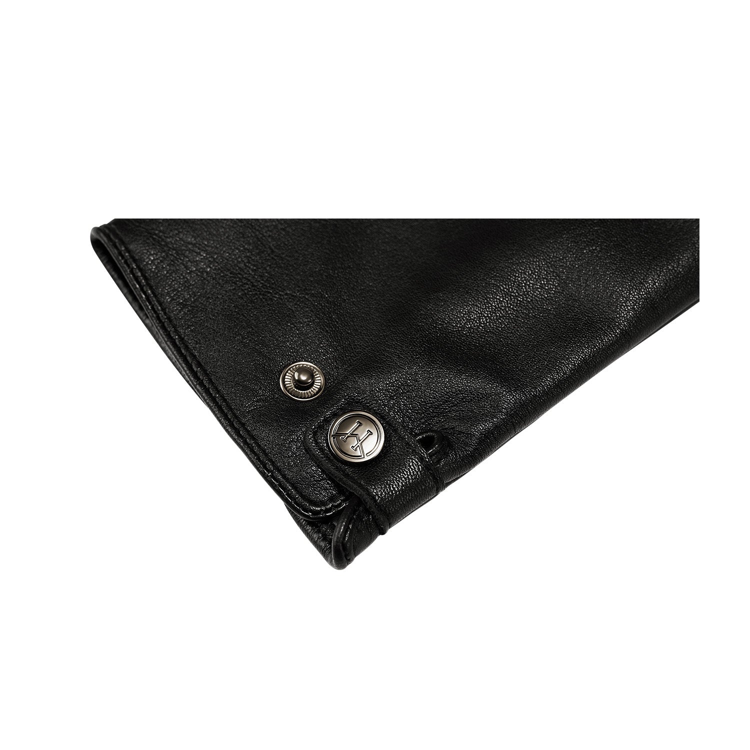 Victoria Hyde London Karissa black goat leather women's gloves, wool lining, touchscreen compatible, elegant and functional.