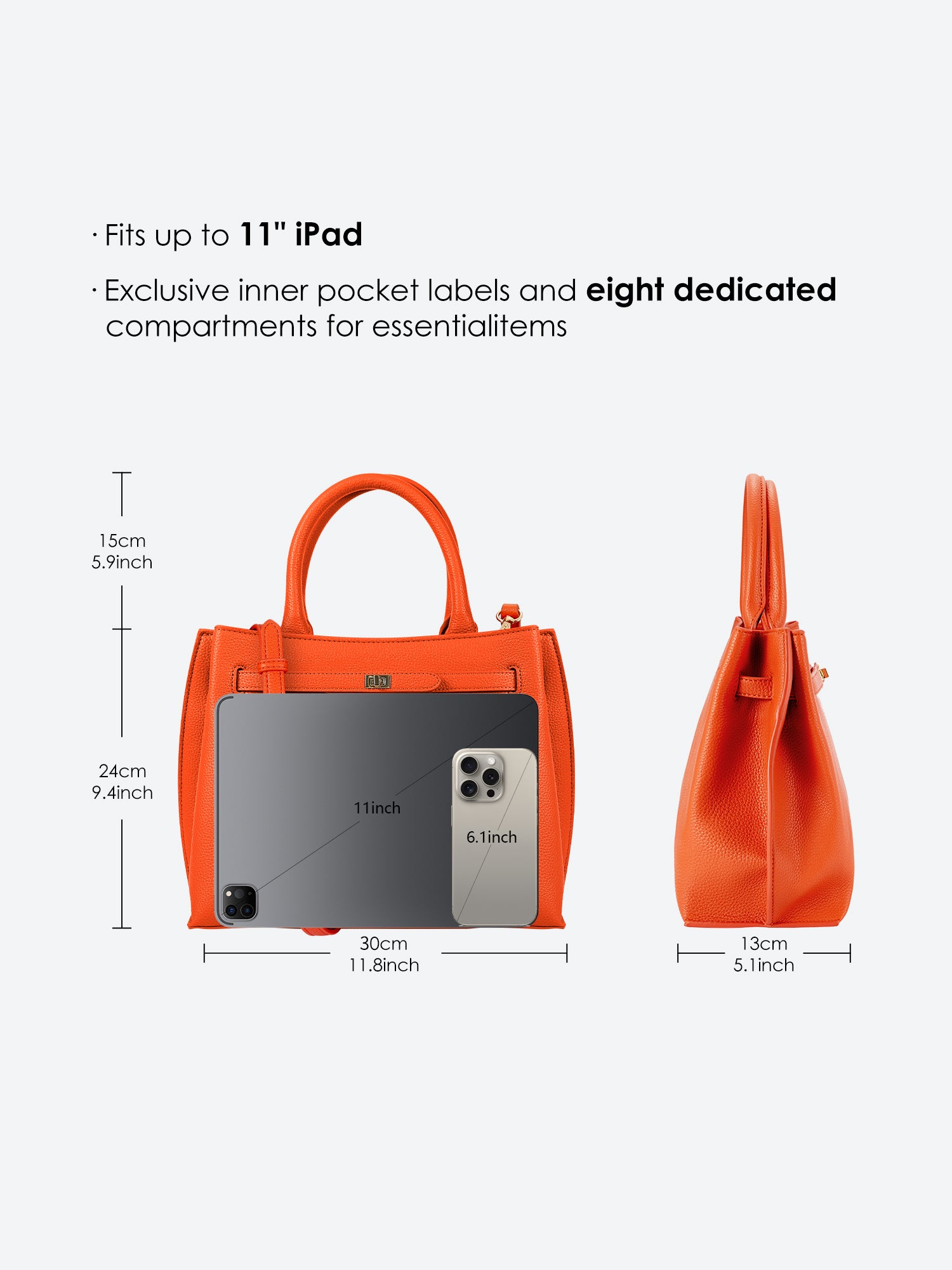 Business-Tasche Lambeth Orange |Für Laptops bis 13 Zoll |Victoria