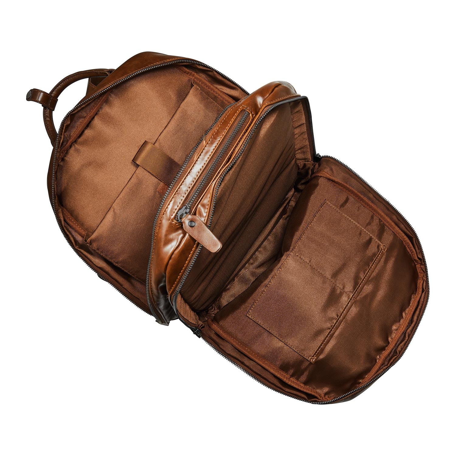 Victoria Hyde London Cowboy backpack – faux leather laptop backpack for work & daily use, padded 15" compartment, PU leather, 27x39x16 cm, 0.96 kg.
