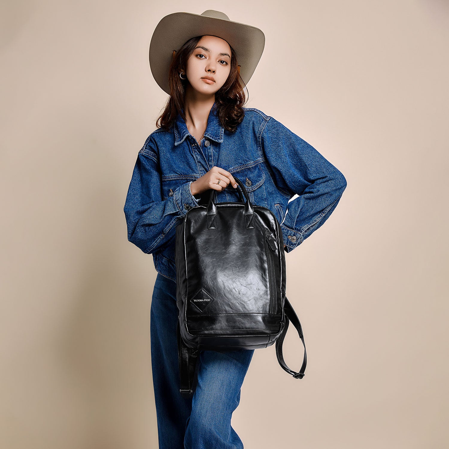 Backpack Cowboy in Black – Victoria Hyde London