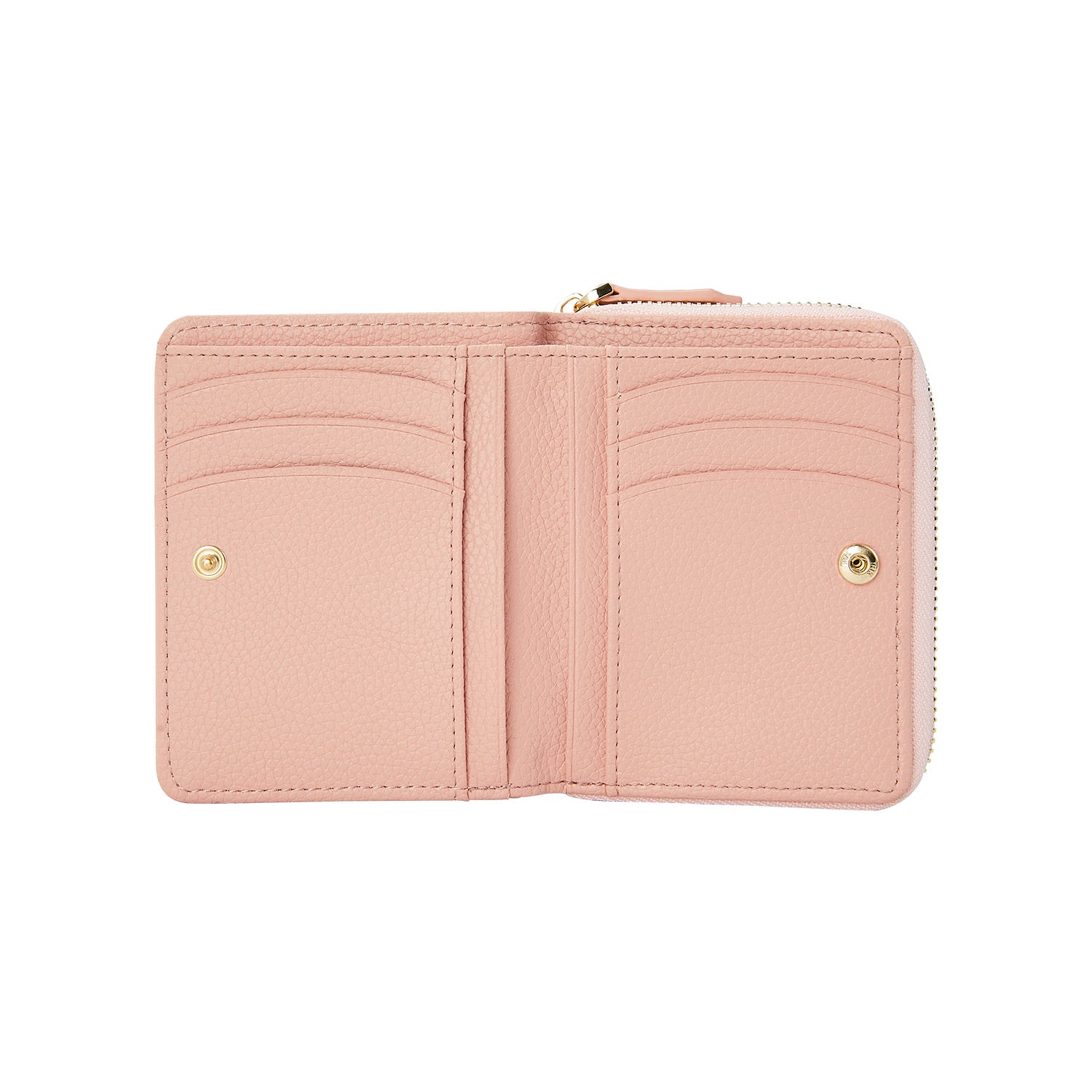 Victoria Hyde Avila pink leather wallet – compact billfold with card slots, coin pocket, heart details, light gold hardware, 11.7x10x3.5 cm, 0.12kg.
