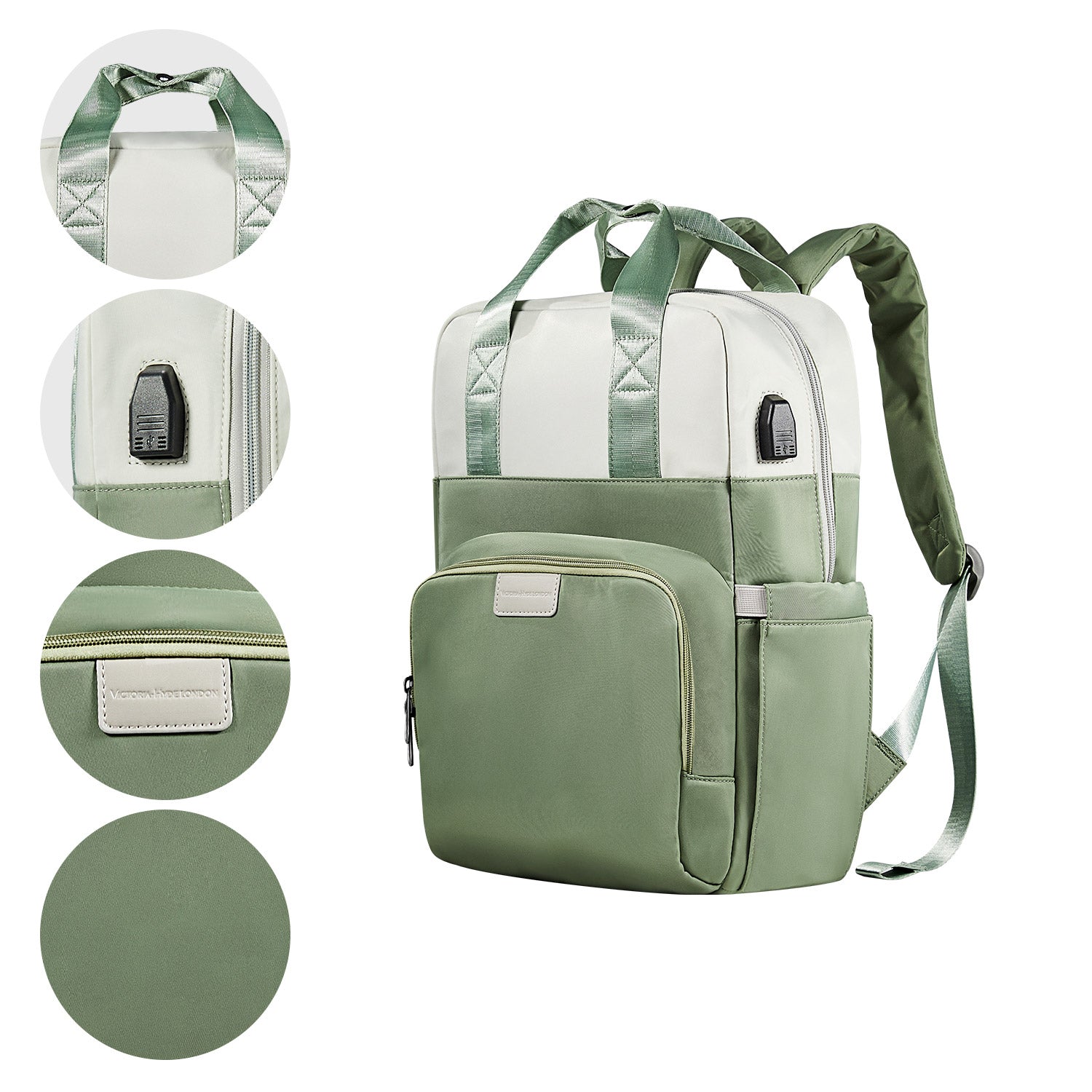 Rucksack Rowina in Grün – Victoria Hyde London