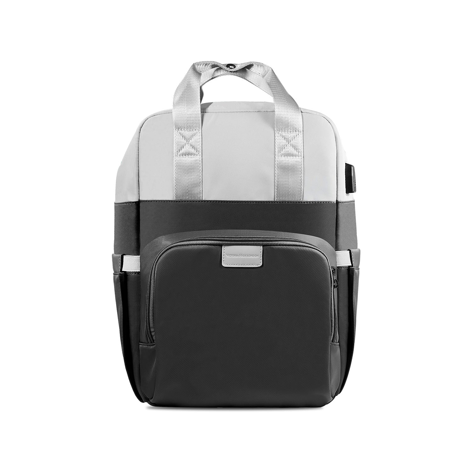 Victoria Hyde Rowina backpack – lightweight 0.85kg, nylon with silk lining, laptop compartment, spacious yet elegant work bag, 30.5x45x16 cm.