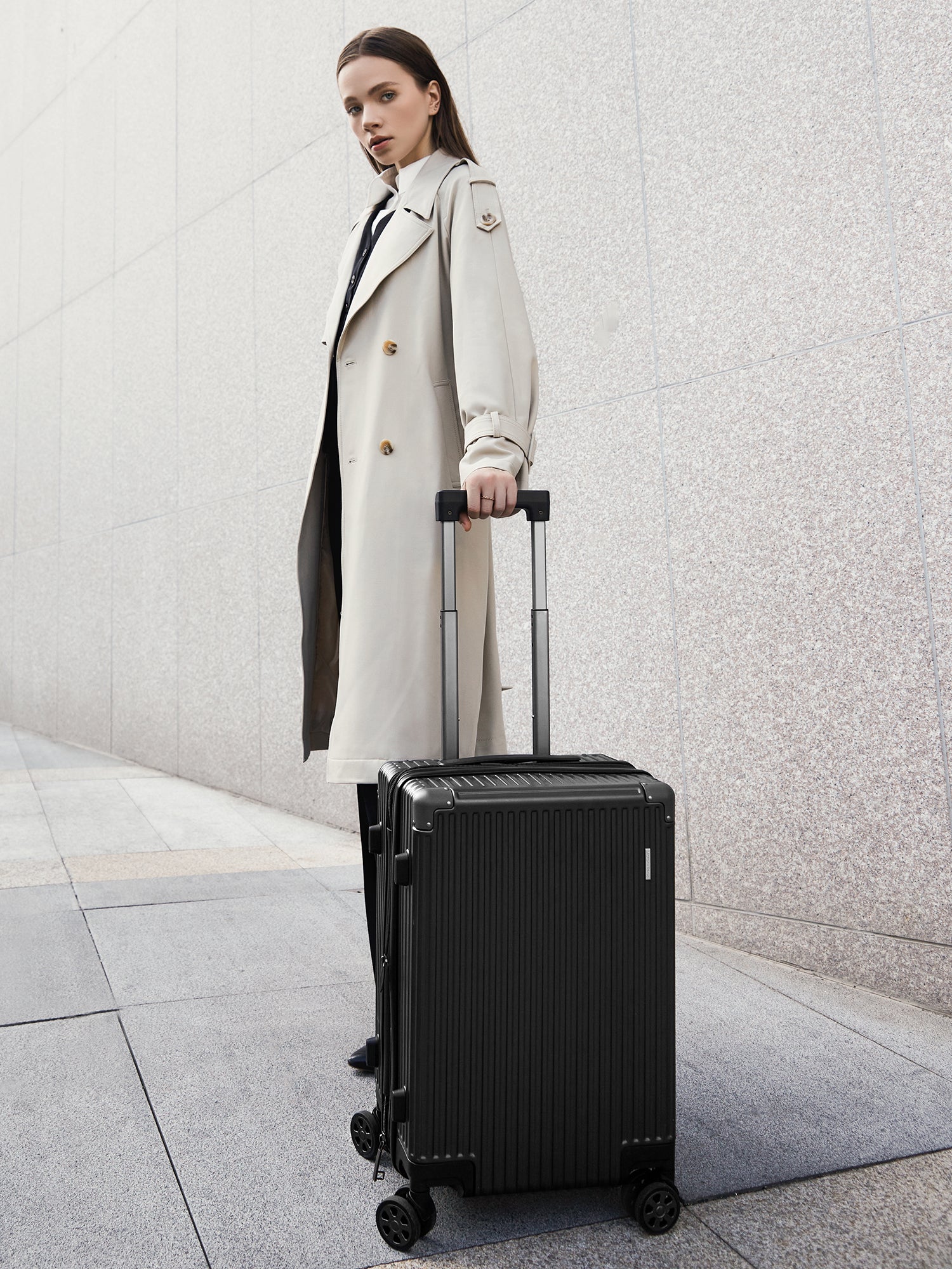 Victoria Hyde Dexter Trolley – compact polycarbonate suitcase with TSA lock, durable handles, lightweight design for comfortable travel.