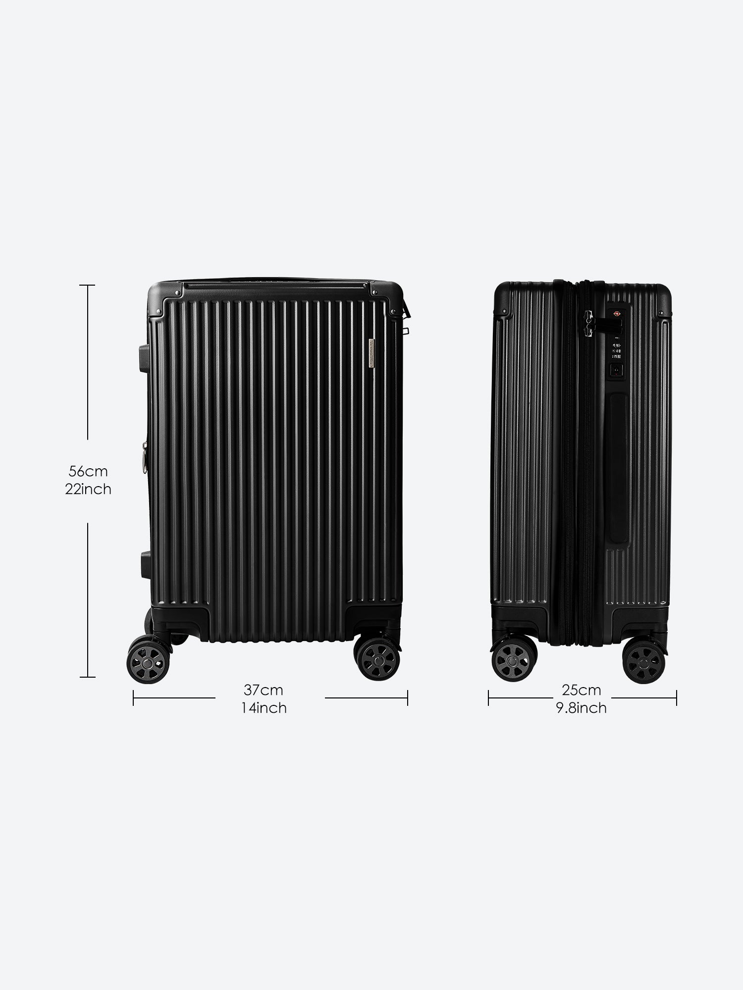 Victoria Hyde Dexter Trolley – compact polycarbonate suitcase with TSA lock, durable handles, lightweight design for comfortable travel.