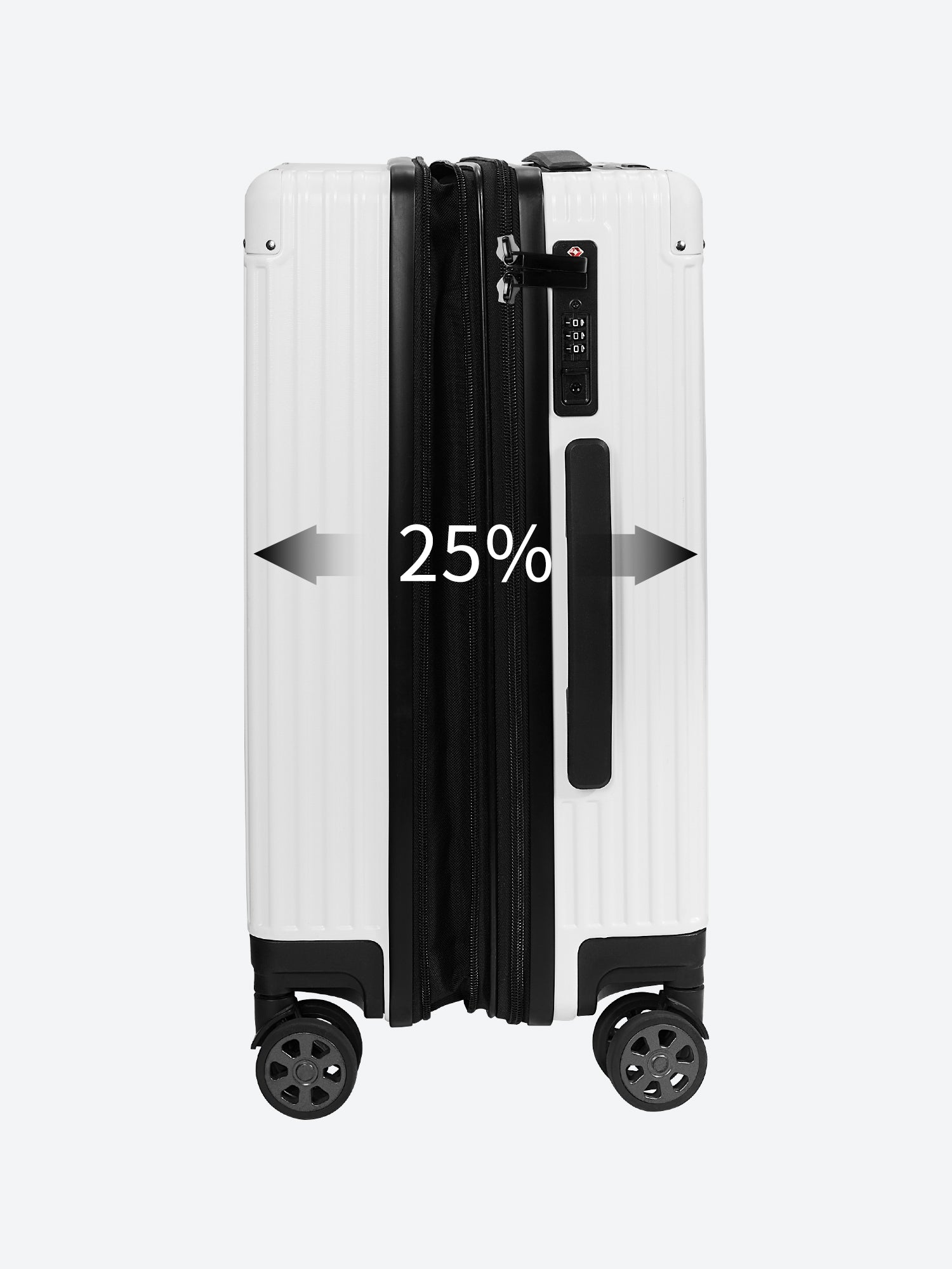 Victoria Hyde Dexter Trolley black polycarbonate suitcase – compact carry-on with TSA lock, durable lightweight shell, stylish travel luggage.
