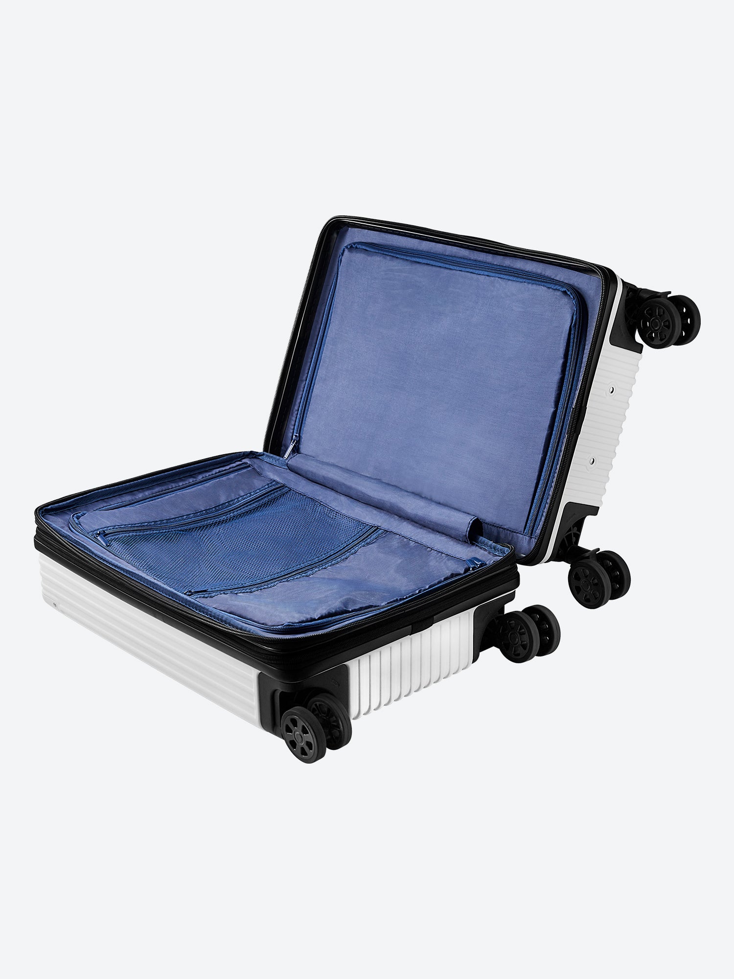 Victoria Hyde Dexter Trolley black polycarbonate suitcase – compact carry-on with TSA lock, durable lightweight shell, stylish travel luggage.
