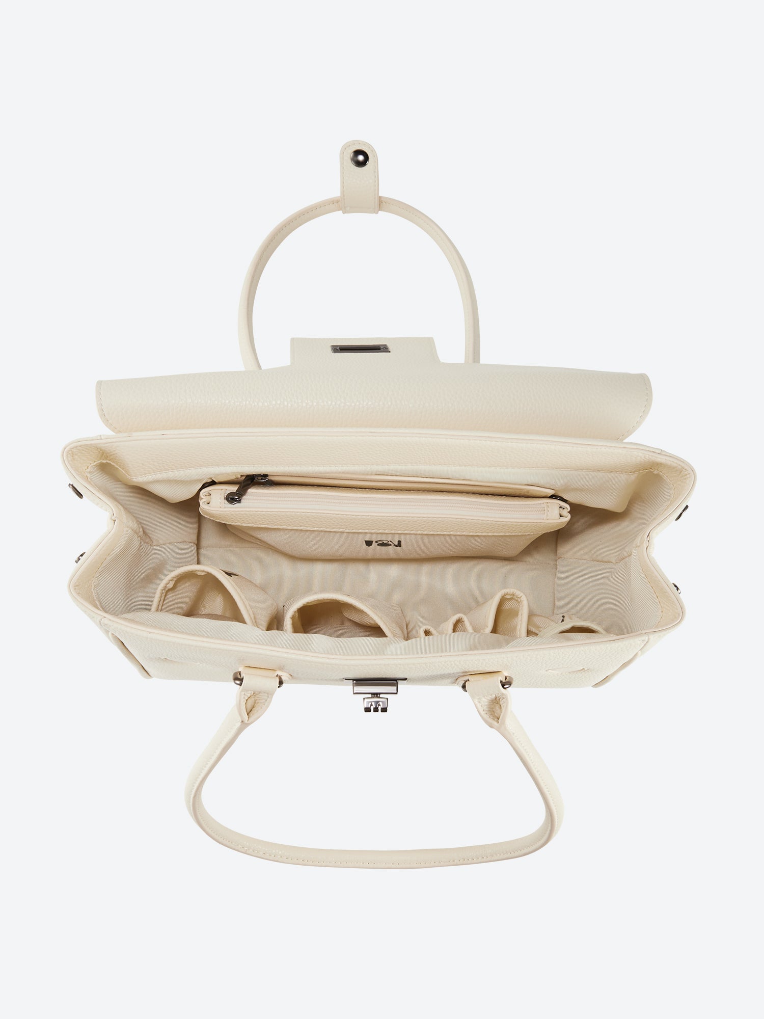 Victoria Hyde Jolene Small White new work bag – pure elegance, tablet compartment for 12.9", vegan leather, water-repellent, perfect for professional women.