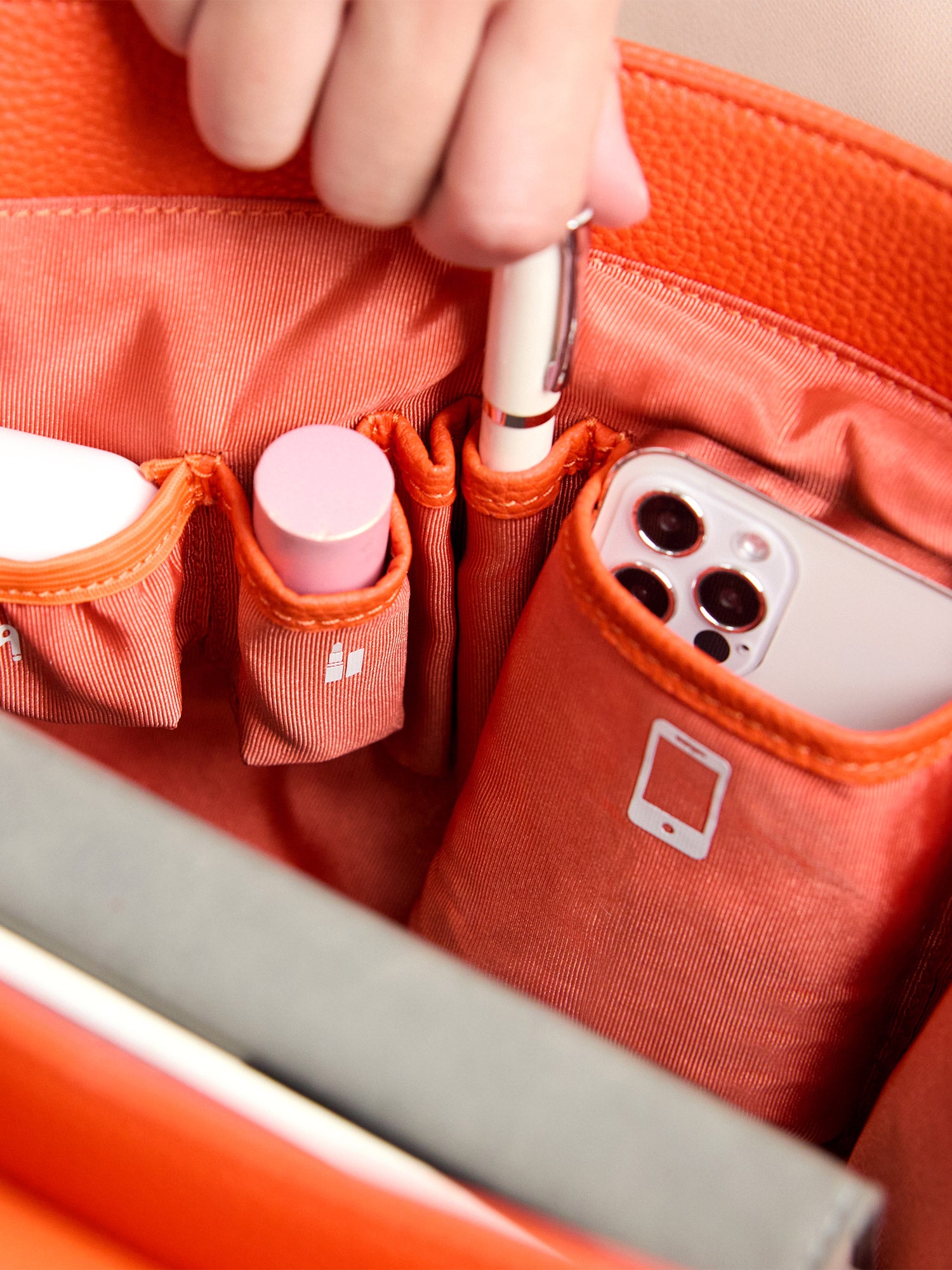 Business & notebook handbag Jolene small orange – Victoria Hyde London