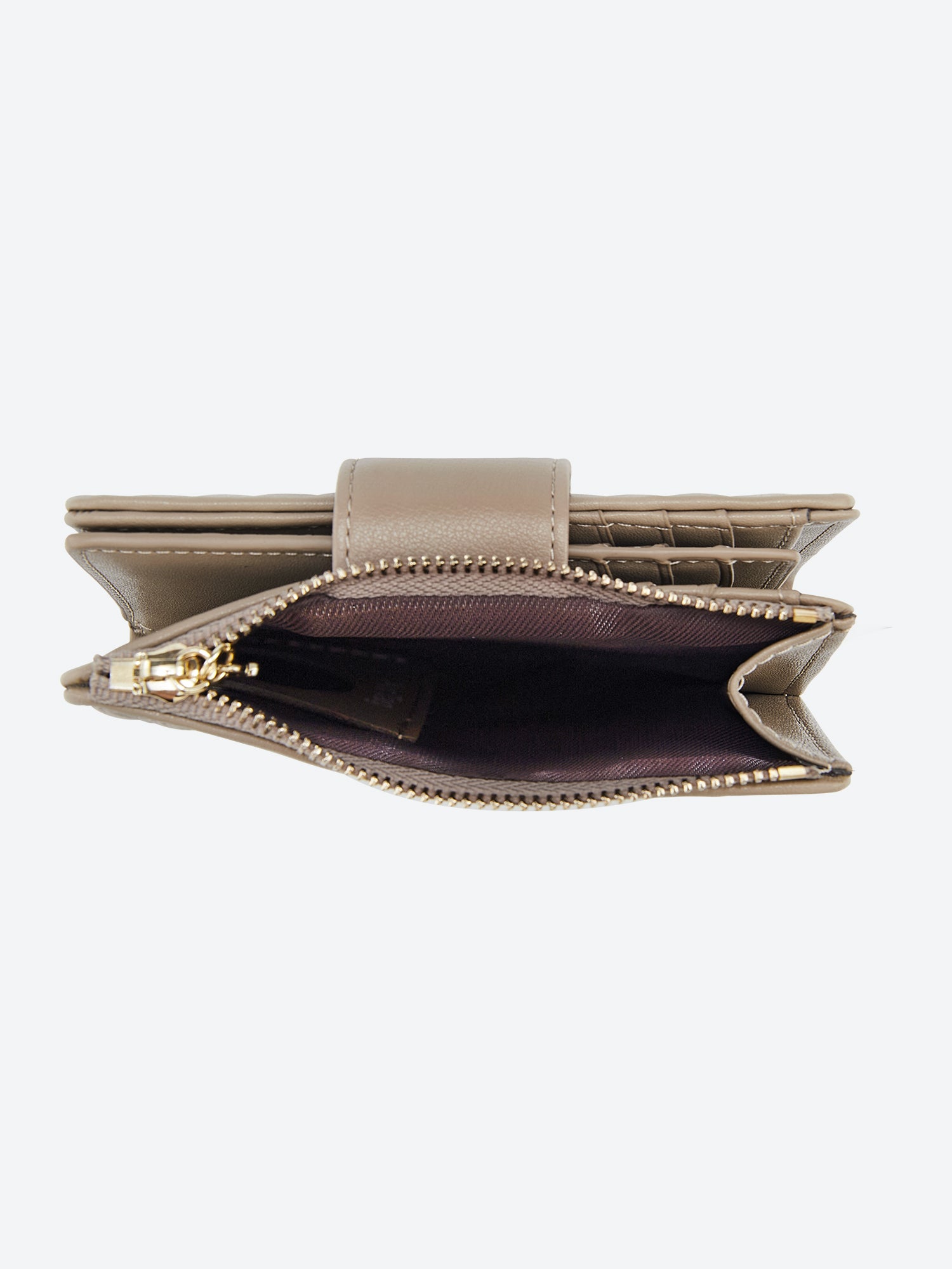 Victoria Hyde Rosi nude genuine leather wallet, multifunctional design with 19 card slots, bill compartment, and zippered coin pocket.