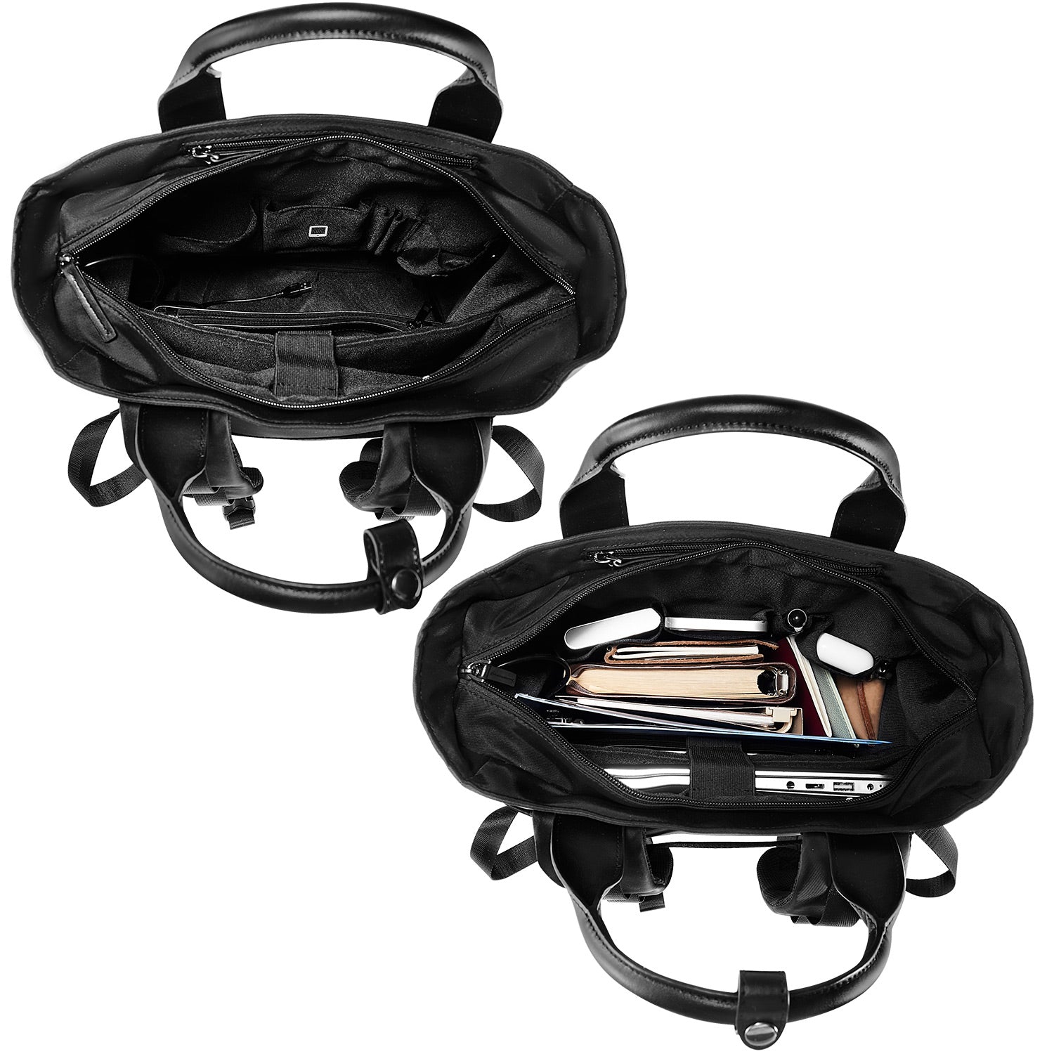 Victoria Hyde London Lake backpack – modern work backpack, 0.95kg, 15" laptop compartment, USB port, polyester exterior, silk lining, trolley strap, stylish commuter bag.