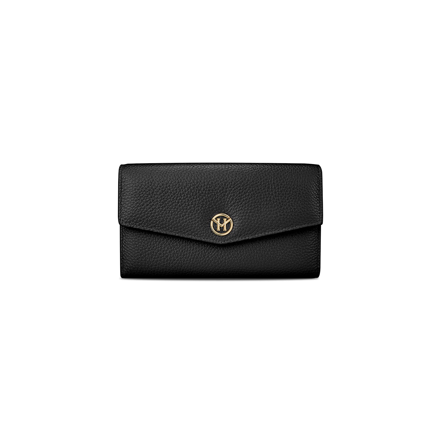 Victoria Hyde genuine leather multi-functional wallet – full-grain leather, removable inner case, 14 card slots, coin pocket, bill compartments, elegant British design.