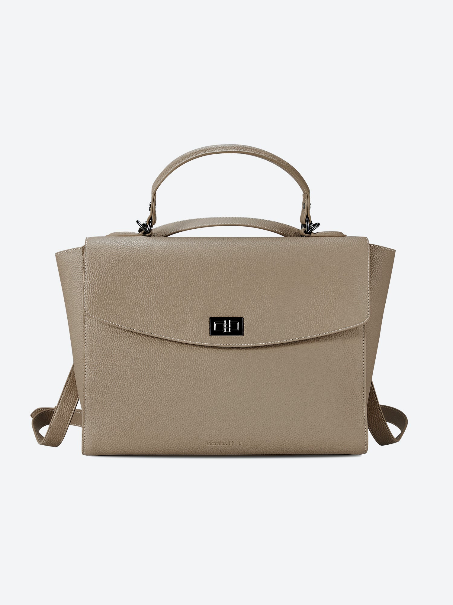 Victoria Hyde 2-in-1 backpack: stylish microfiber leather, converts from handbag to backpack with detachable straps, padded tablet compartment, lightweight.