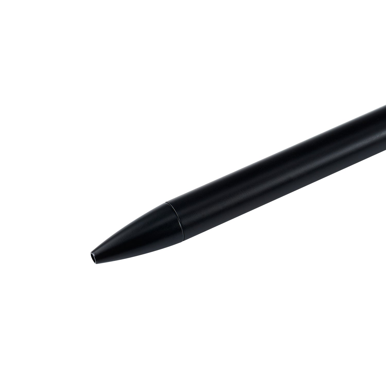 Victoria Hyde black crystal ballpoint pen with sparkling imitation Swarovski stone, aluminum body, zinc clip. Elegant writing accessory for desk decor.