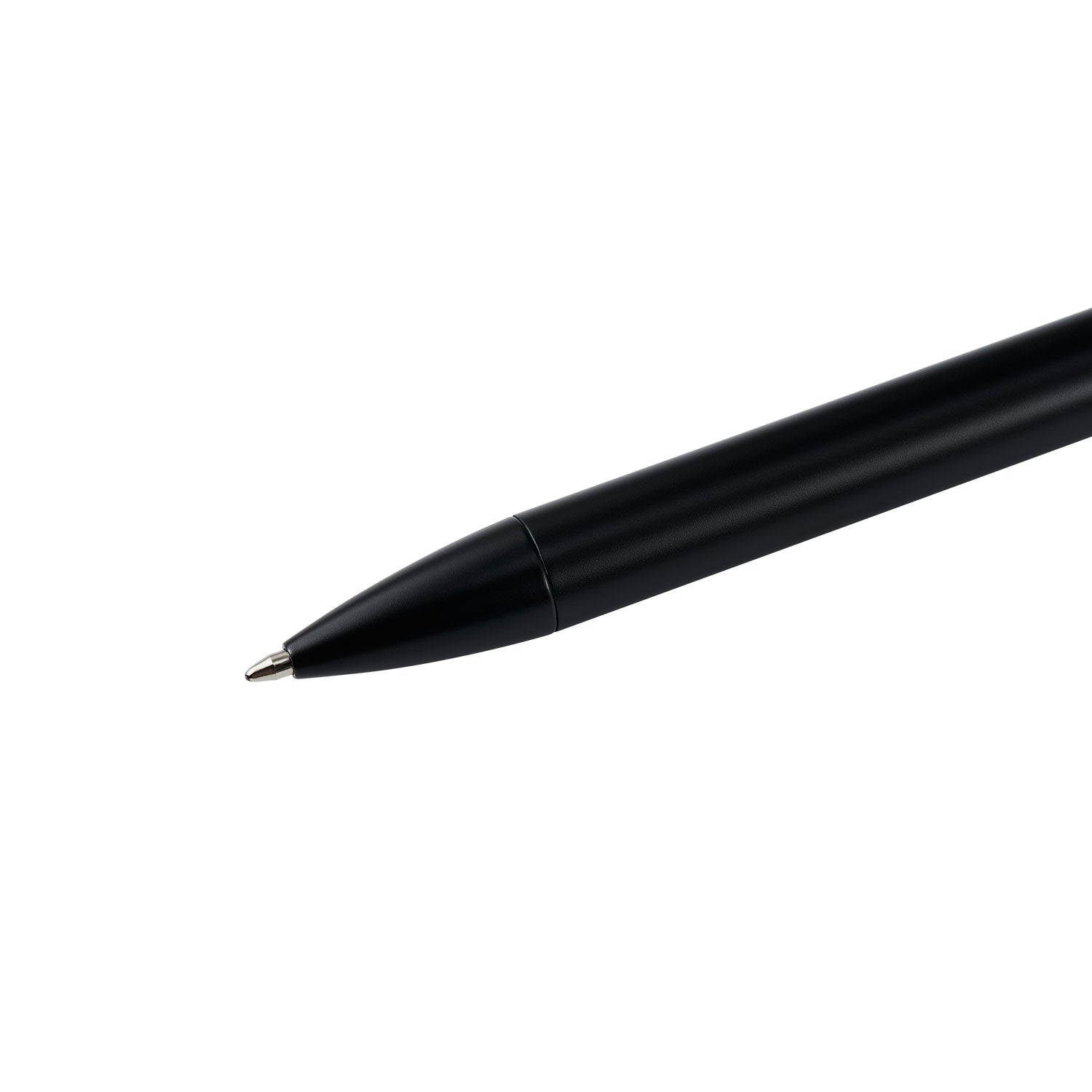 Victoria Hyde black crystal ballpoint pen with sparkling imitation Swarovski stone, aluminum body, zinc clip. Elegant writing accessory for desk decor.